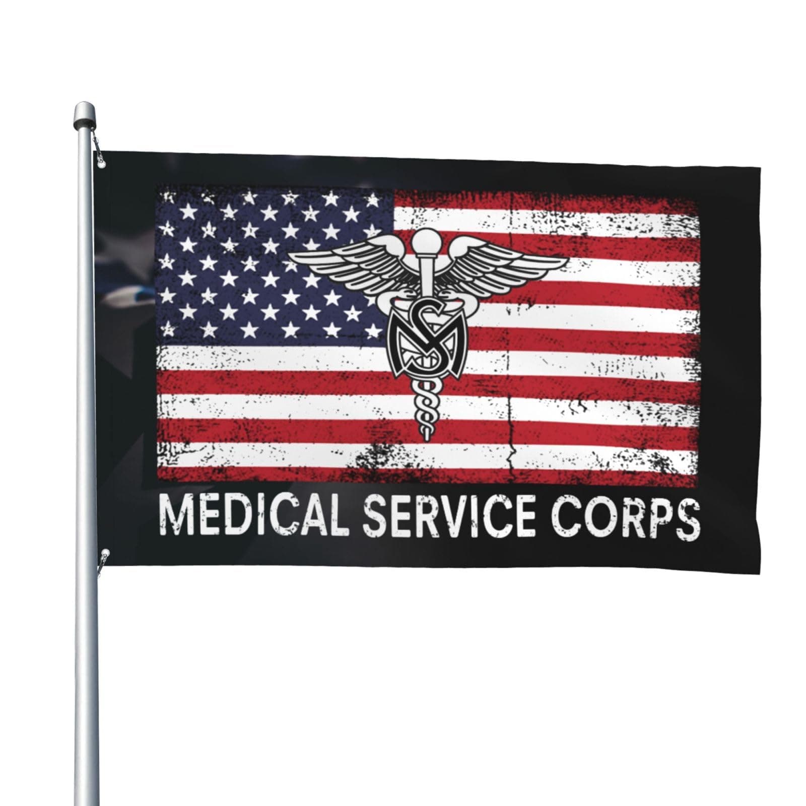 Medical Service Corps USA Flag 4x6 Ft Polyester Banner with Brass Grommets Outdoor