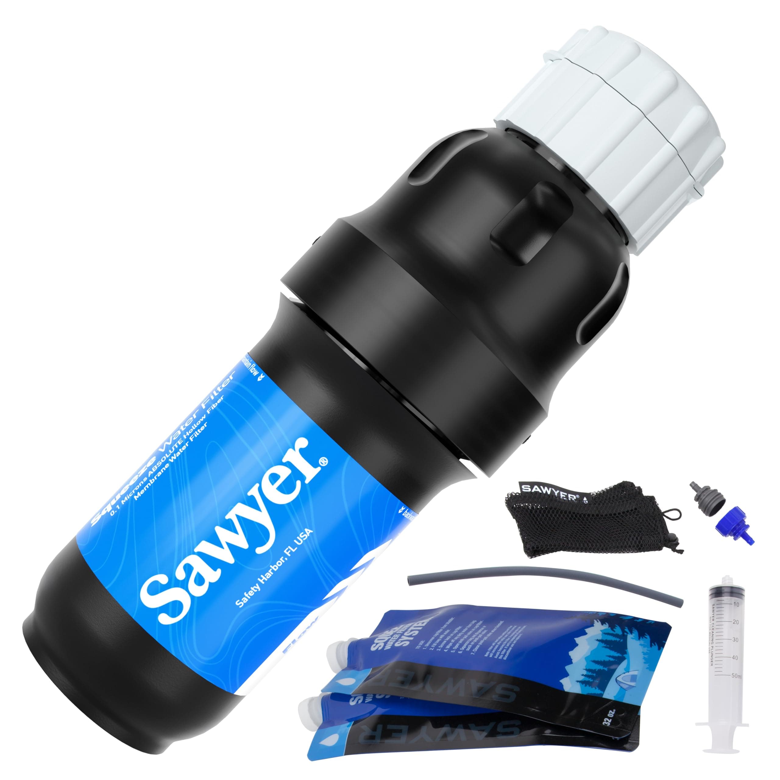 Squeeze Water Filtration System Two 32-Oz Standard Pouches