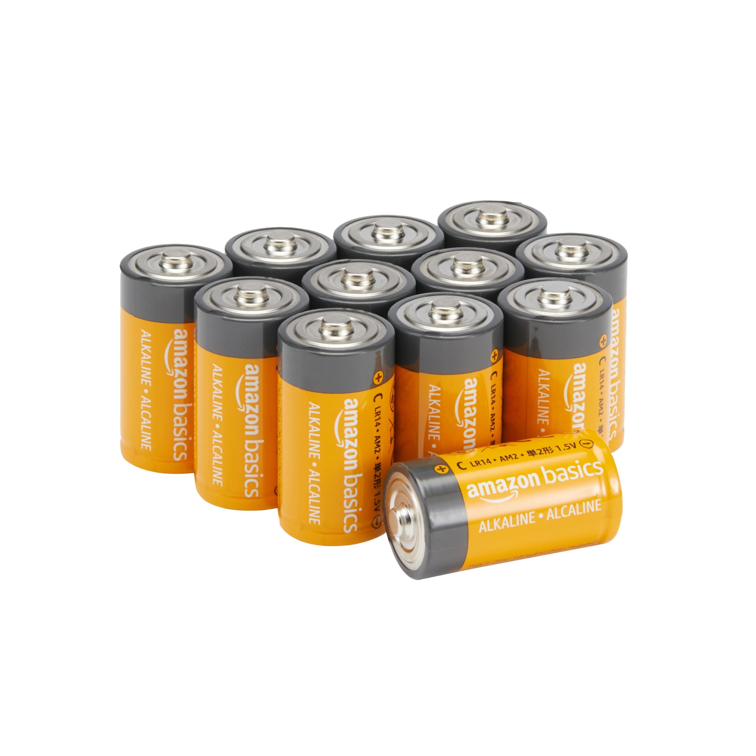 Amazon Basics 12-Pack C Cell Alkaline All-Purpose Batteries, 1.5 Volt, 5-Year Shelf Life 12 Count (C/LR14)