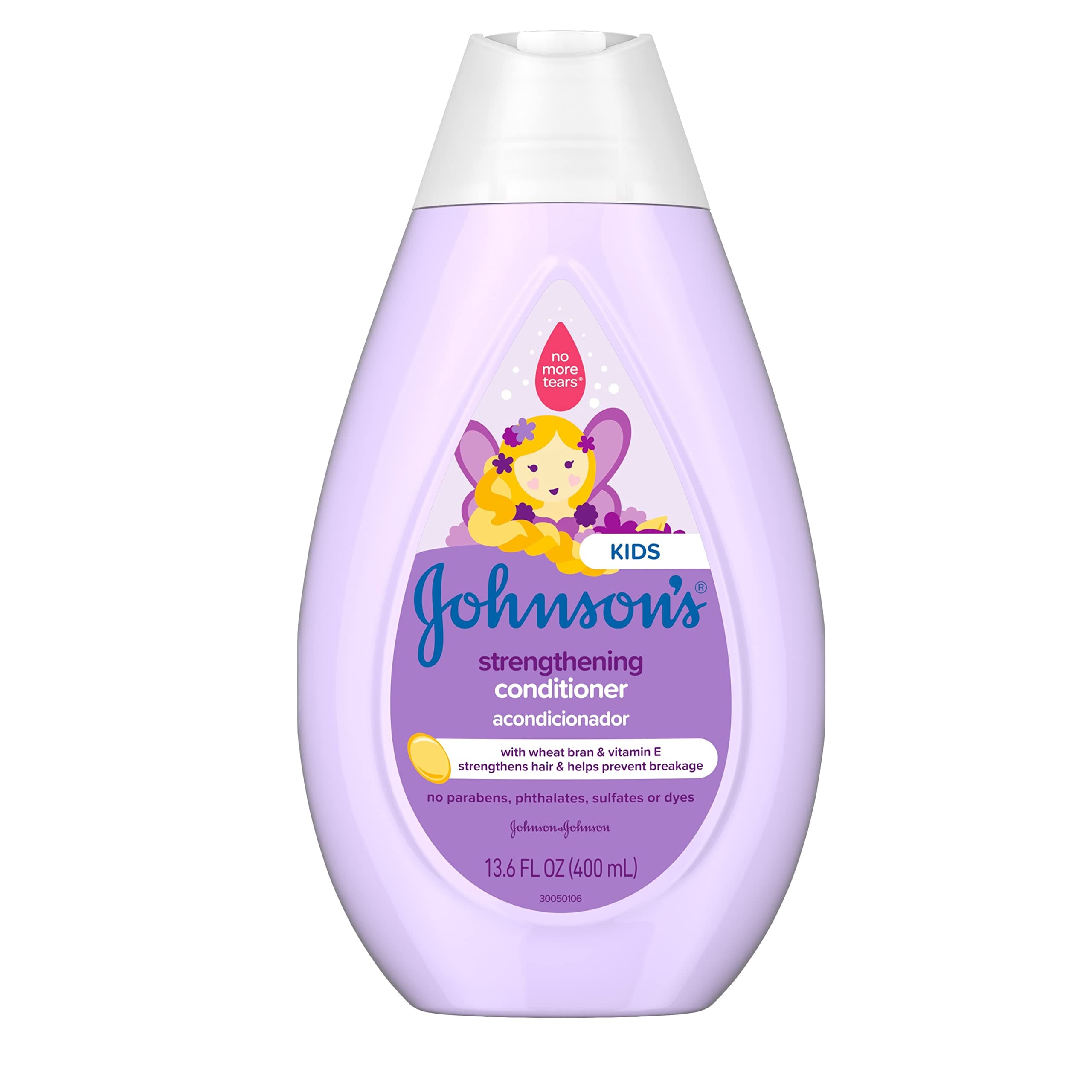 Johnson's Strengthening Tear-Free Kids' Conditioner with Vitamin E Strengthens & Helps Prevent Breakage, Paraben-, Sulfate- & Dye-Free, Hypoallergenic & Gentle on Toddler Hair, 13.6 fl. oz 13.6 Fl Oz (Pack of 1) Conditioner