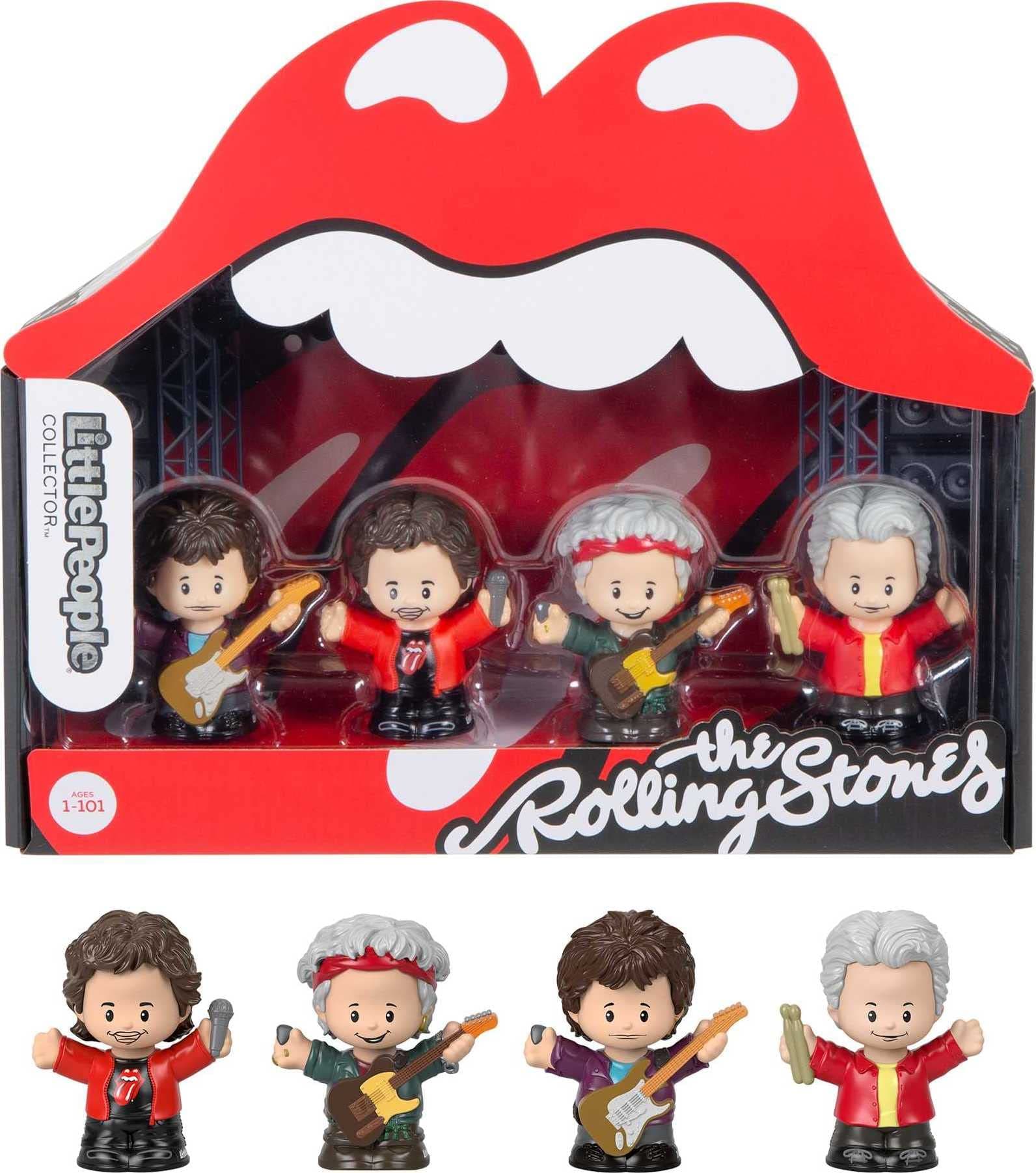 Little People Collector Rolling Stones Rock Band Special Edition Set for Adults & Fans, 4 Figures in Display Package