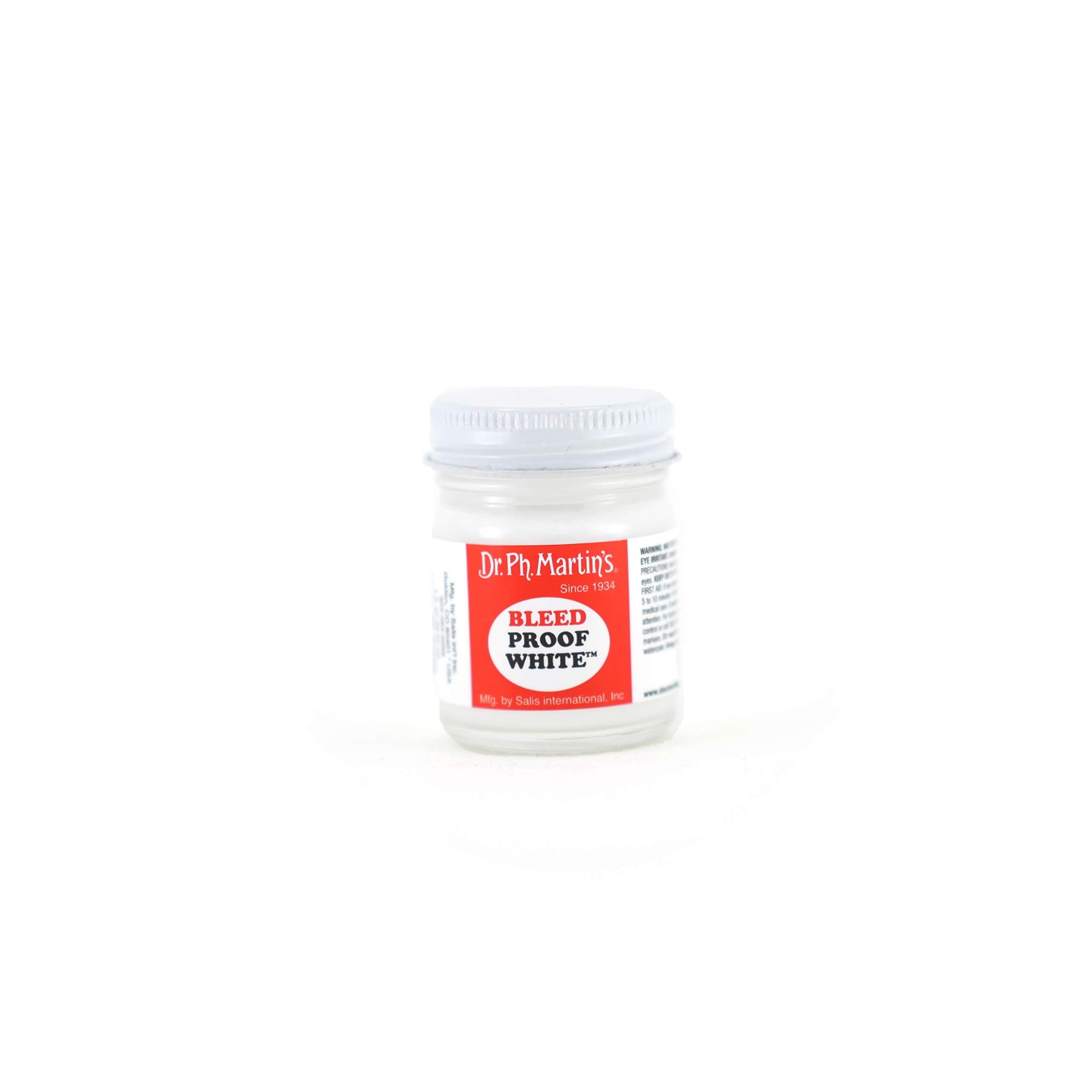 Dr. Ph. Martin's Bleedproof White Fine Art Paint, 1.0 oz, White, 1 Jar