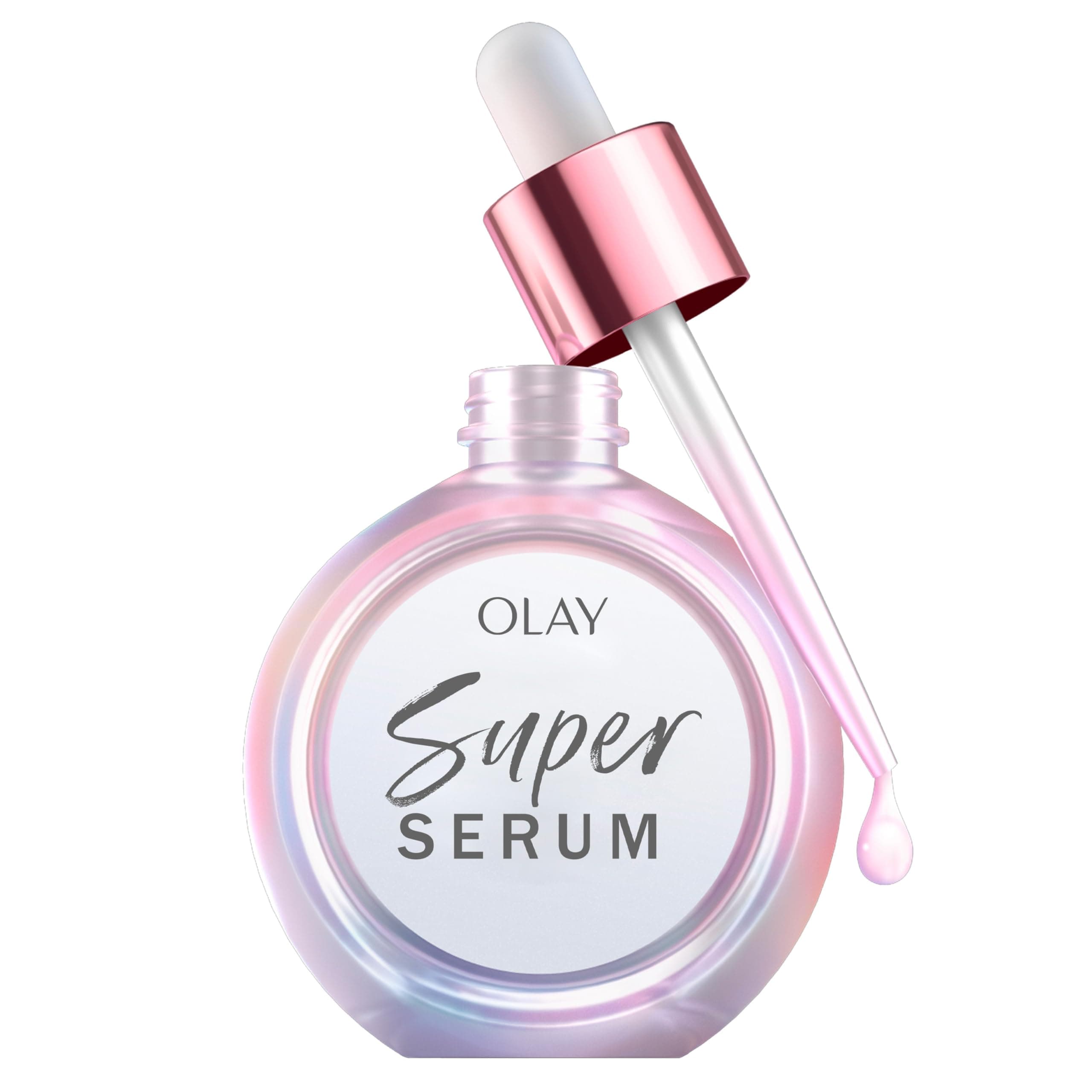 Olay Super Serum - Niacinamide, Vitamin C & E, Collagen Peptide, AHA - 5-in-1 Skin Care Benefits for Face - Healthy Glow, Brightening, Hydrating, Smoothing, Firming, Evens Tone, Anti-Aging, 1.0 Oz 1 Fl Oz (Pack of 1)