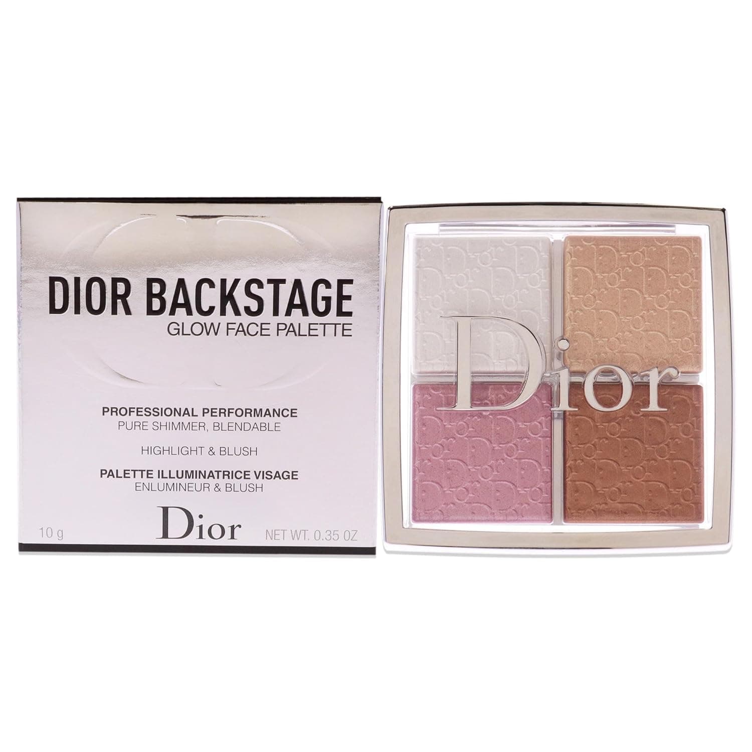 Dior Christian Backstage Glow Face Palette - 001 Universal Women , 2.8 Ounce (Pack of 1) 001 Universal 0.35 Ounce (Pack of 1)