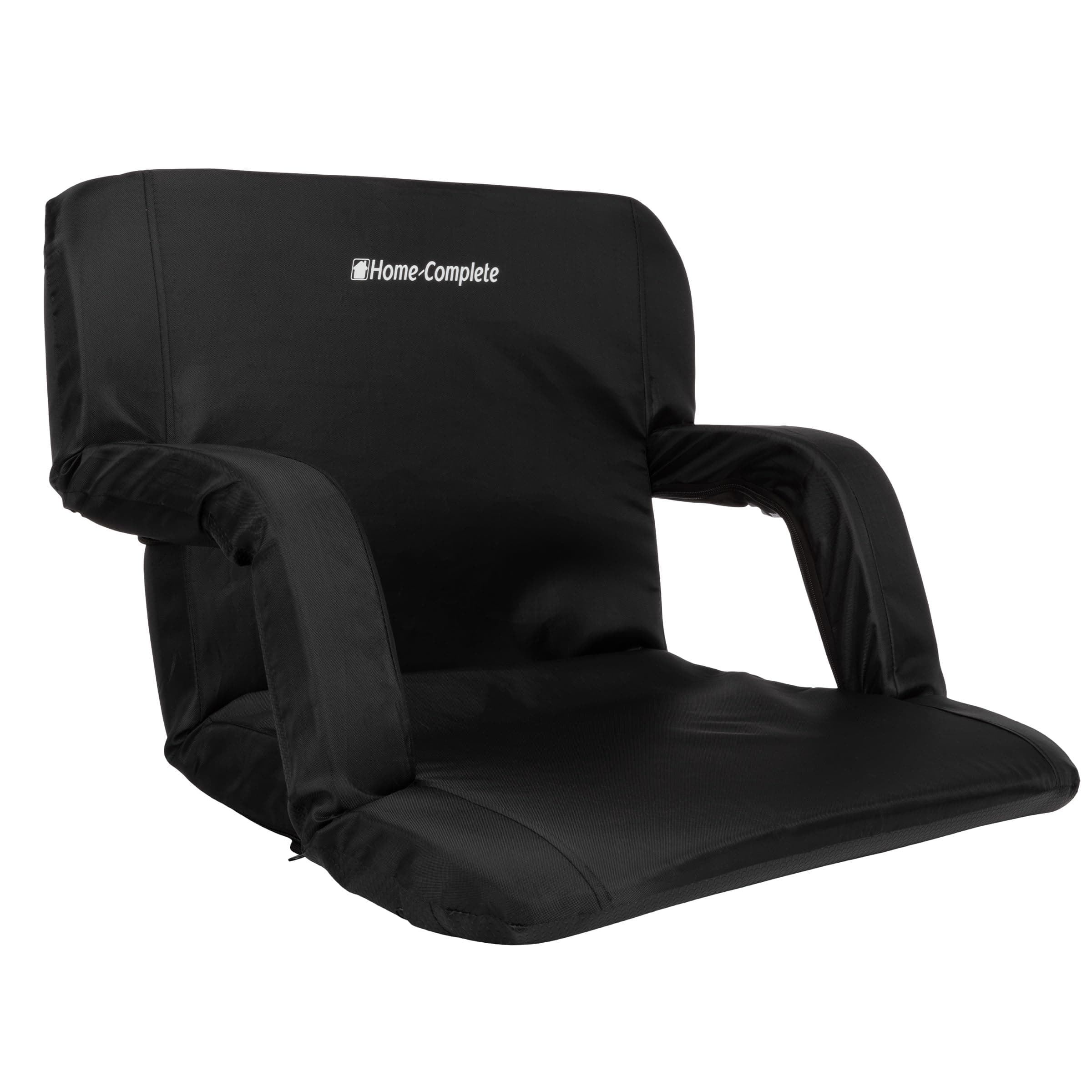 Stadium Seat Chair Bleacher Cushions with Padded Back Support, Armrests, 6 Reclining Positions and Portable Carry Straps by Home-Complete 1 - Pack Wide