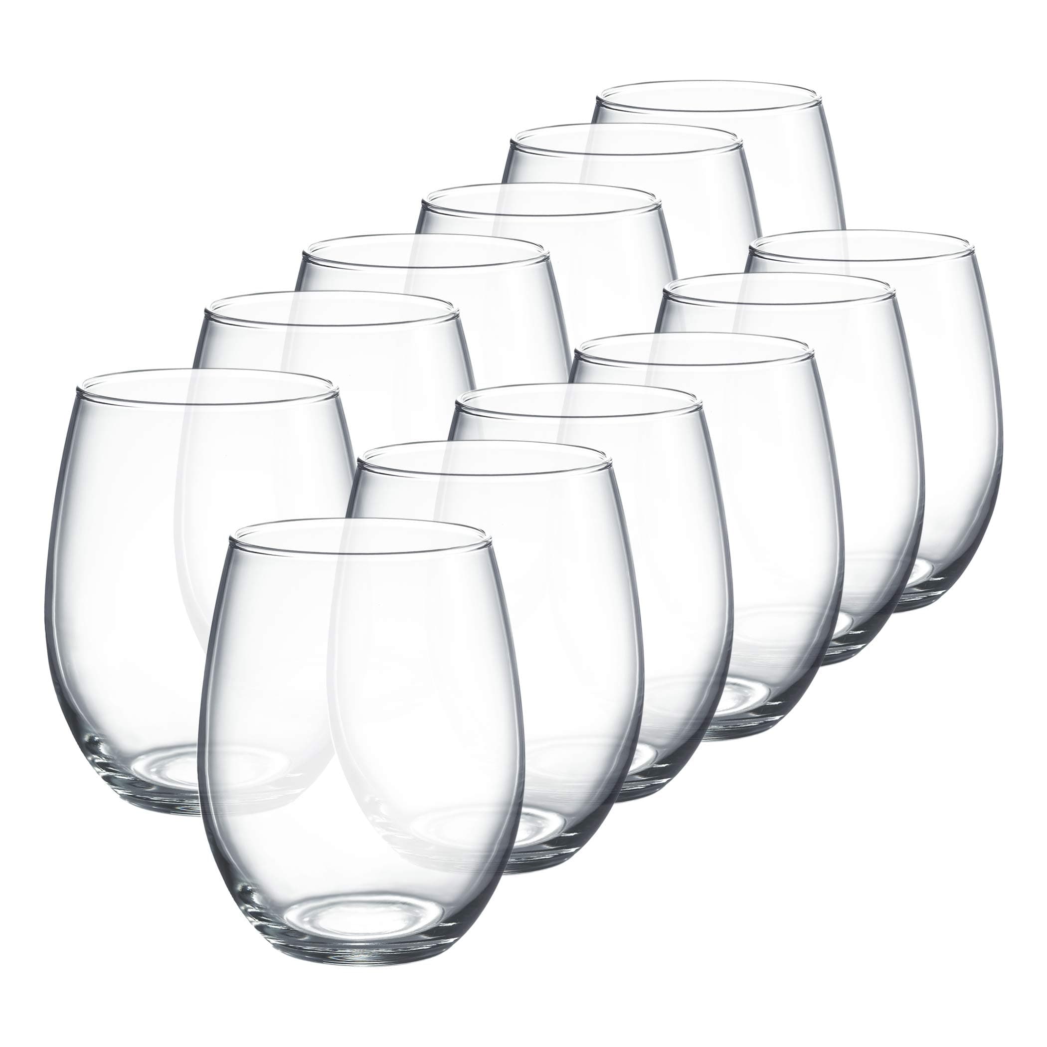 Luminarc Perfection Stemless Wine Glass (Set of 12), 15 oz, Clear - N0056 1 Count (Pack of 12) Ecommerce Packaging