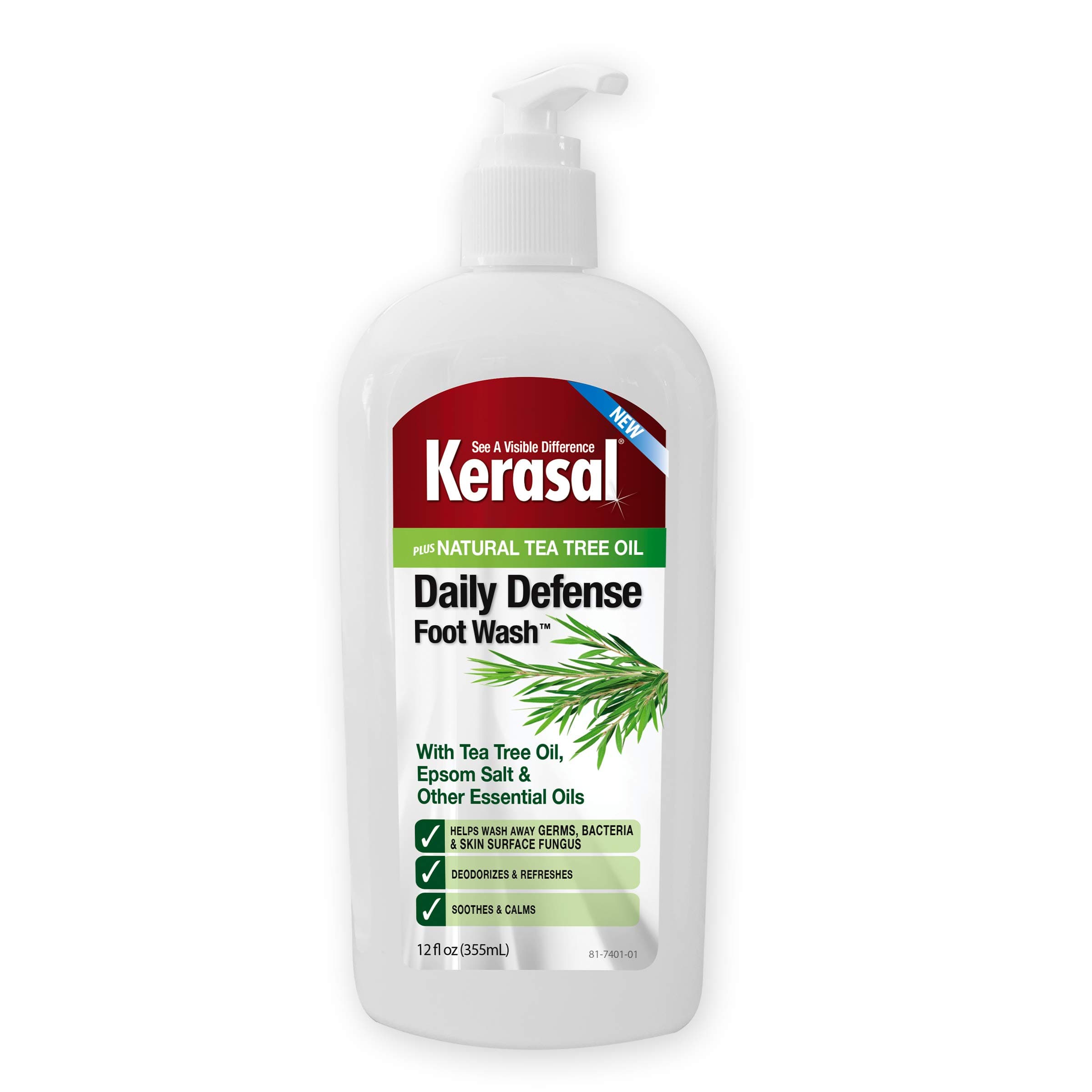 Kerasal Daily Defense Foot Wash Daily Cleanser for Feet, 12 Ounce (Packaging May Vary) 12 Ounce (Pack of 1)