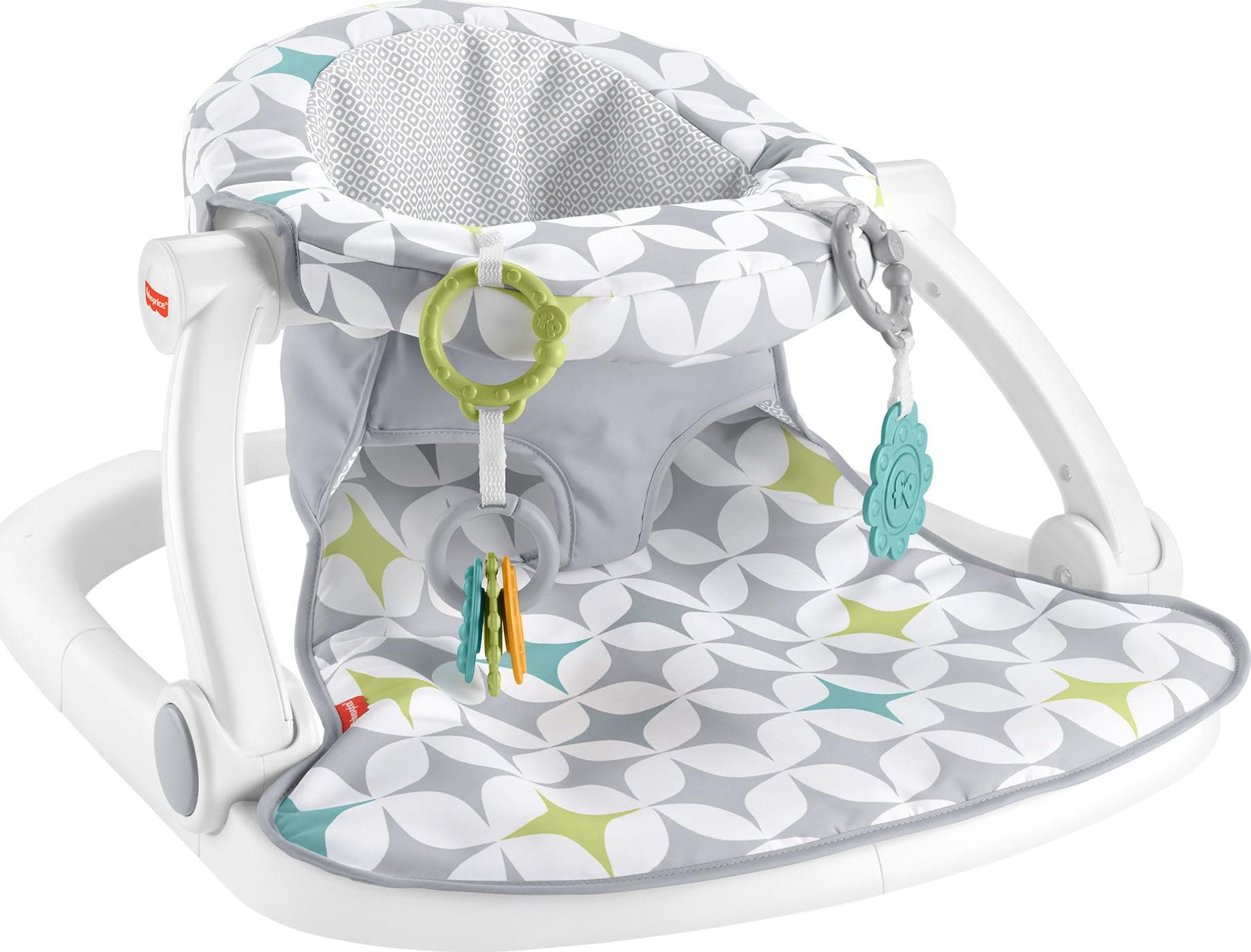 Fisher-Price Portable Baby Chair Sit-Me-Up Floor Seat With Developmental Toys & Machine Washable Seat Pad, Starlight Bursts One Size Starlight Bursts