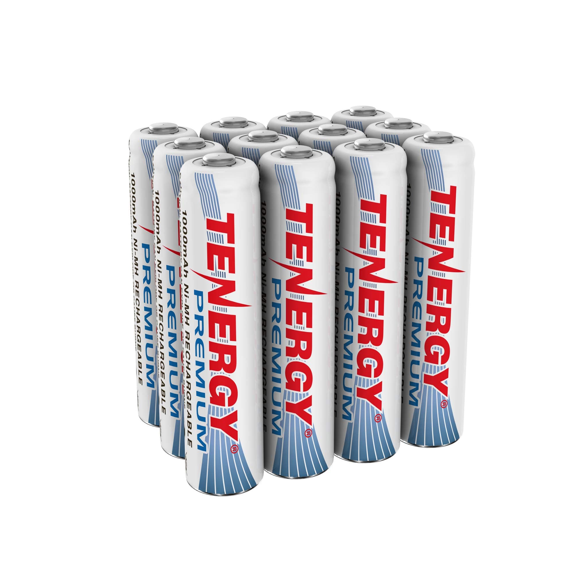 Tenergy Premium Rechargeable AAA Batteries, High Capacity 1000mAh NiMH AAA Batteries, AAA Cell Battery, 12 Pack 12 Count (Pack of 1)