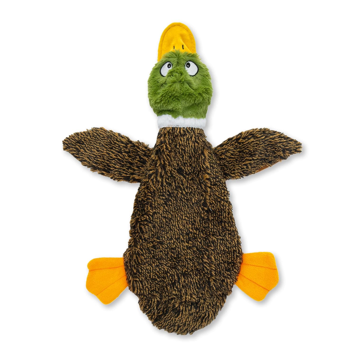 Best Pet Supplies Squeaky Dog Toys with Soft Durable Fabric for Small, Medium and Large Pets Interactive Toy for Indoor Play, Supports Active Biting and Play - 1Wild Duck, Small Brown/Wild Duck Small