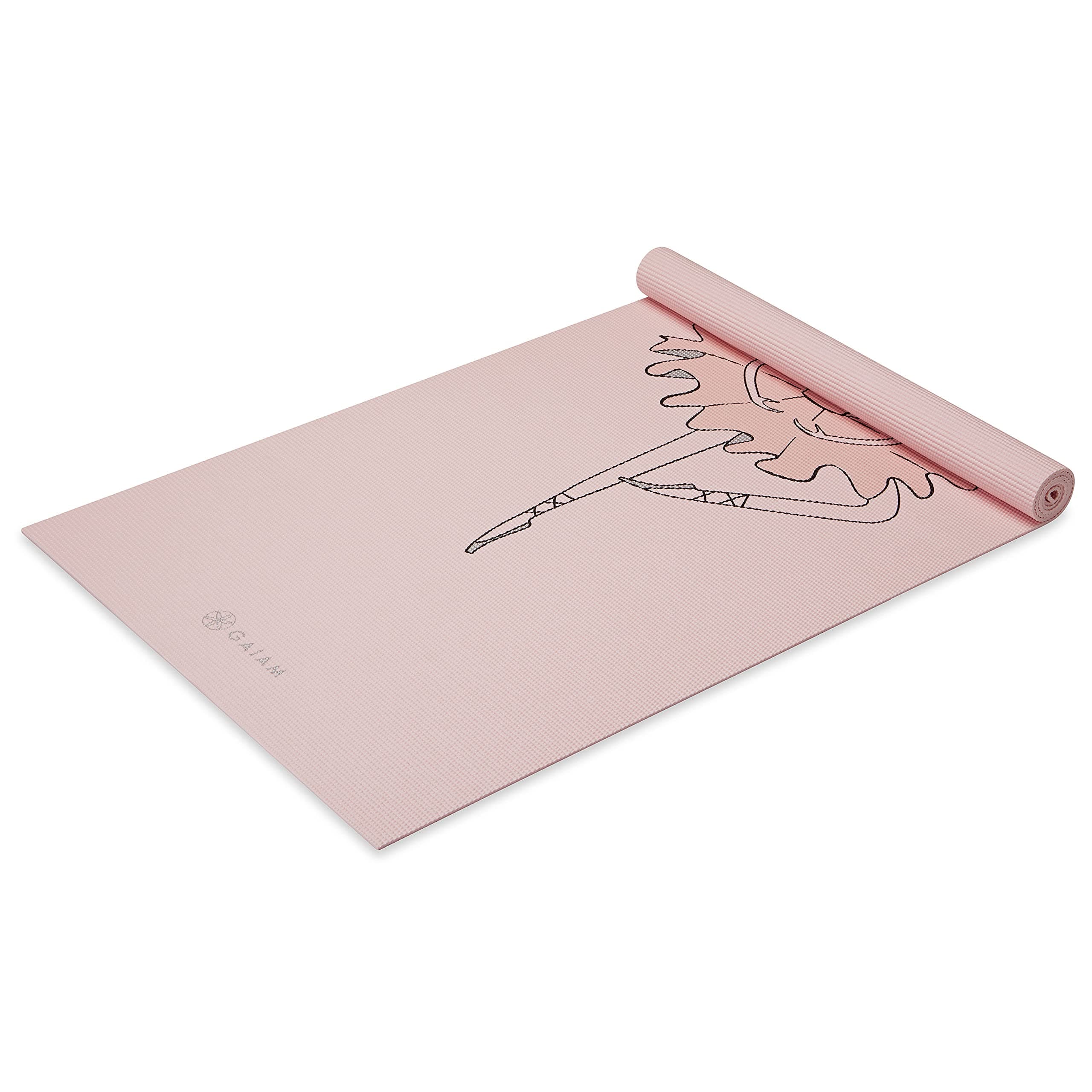 Gaiam Gaiam Kids Yoga Mat Exercise Mat, Yoga for Kids with Fun Prints - Playtime for Babies, Active & Calm Toddlers and Young Children (60" L x 24" W x 3mm Thick) Ballerina