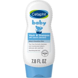 Cetaphil Baby Shampoo and Body Wash with Organic Calendula, Tear Free, Hypoallergenic, Ideal for Everyday Use, Dermatologist Tested, 7.8oz NEW 7.8oz, Wash & Shampoo