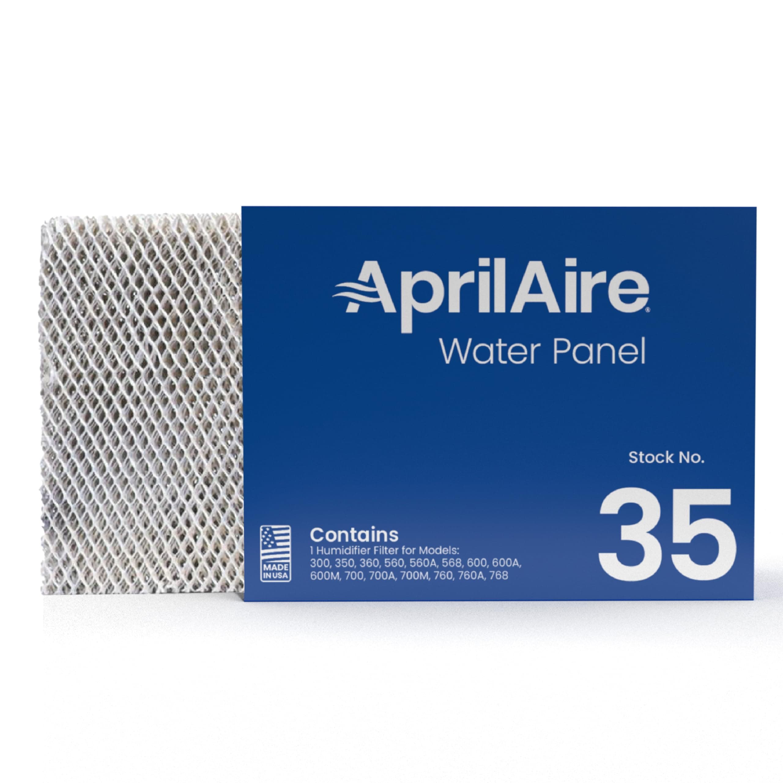 AprilAire 35 Water Panel Humidifier Filter Replacement for AprilAire Whole-House Humidifier Models 300, 350, 360, 560, 560A, 568, 600, 600A, 600M, 700, 700A, 700M, 760, 760A, 768 (Pack of 2) Water Panel / Humidifier Filter 2