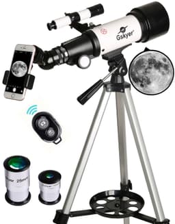 Gskyer Telescope, 70mm Aperture 400mm AZ Mount Astronomical Refracting Telescope for Kids Beginners - Travel Telescope with Carry Bag, Phone Adapter and Wireless Remote. AZ70400