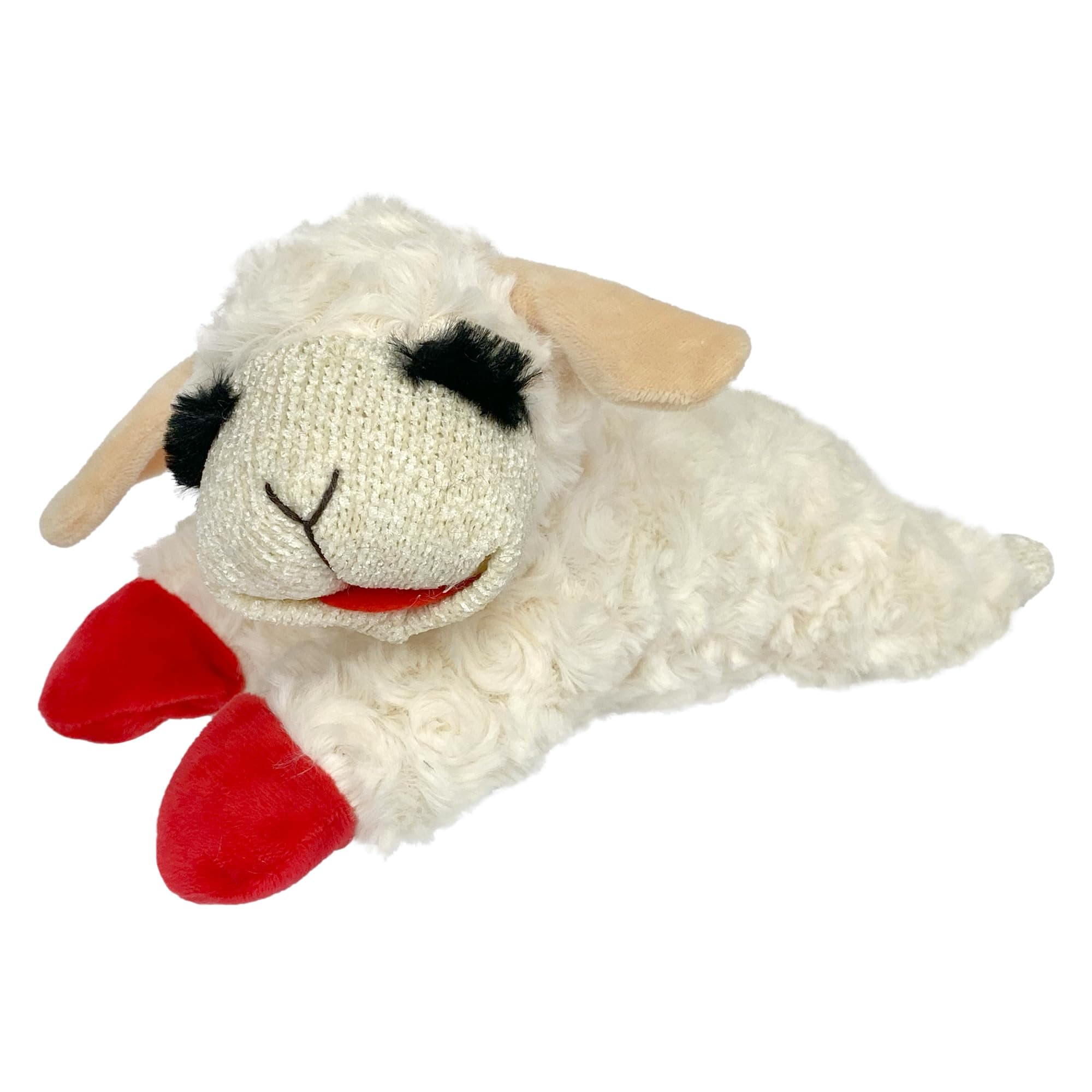 Multipet Mini Lamb Chop Officially Licensed, Plush, Squeak Pet Toy (White, 10') Lambchop 10\" Regular, Large