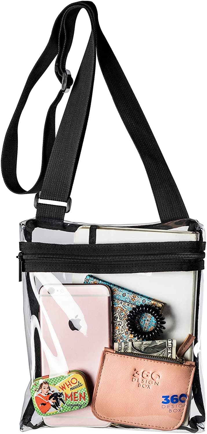 Clear Bag for Stadium Events | Small Clear Purses for Women Stadium Cross body , Festival, Games Approved