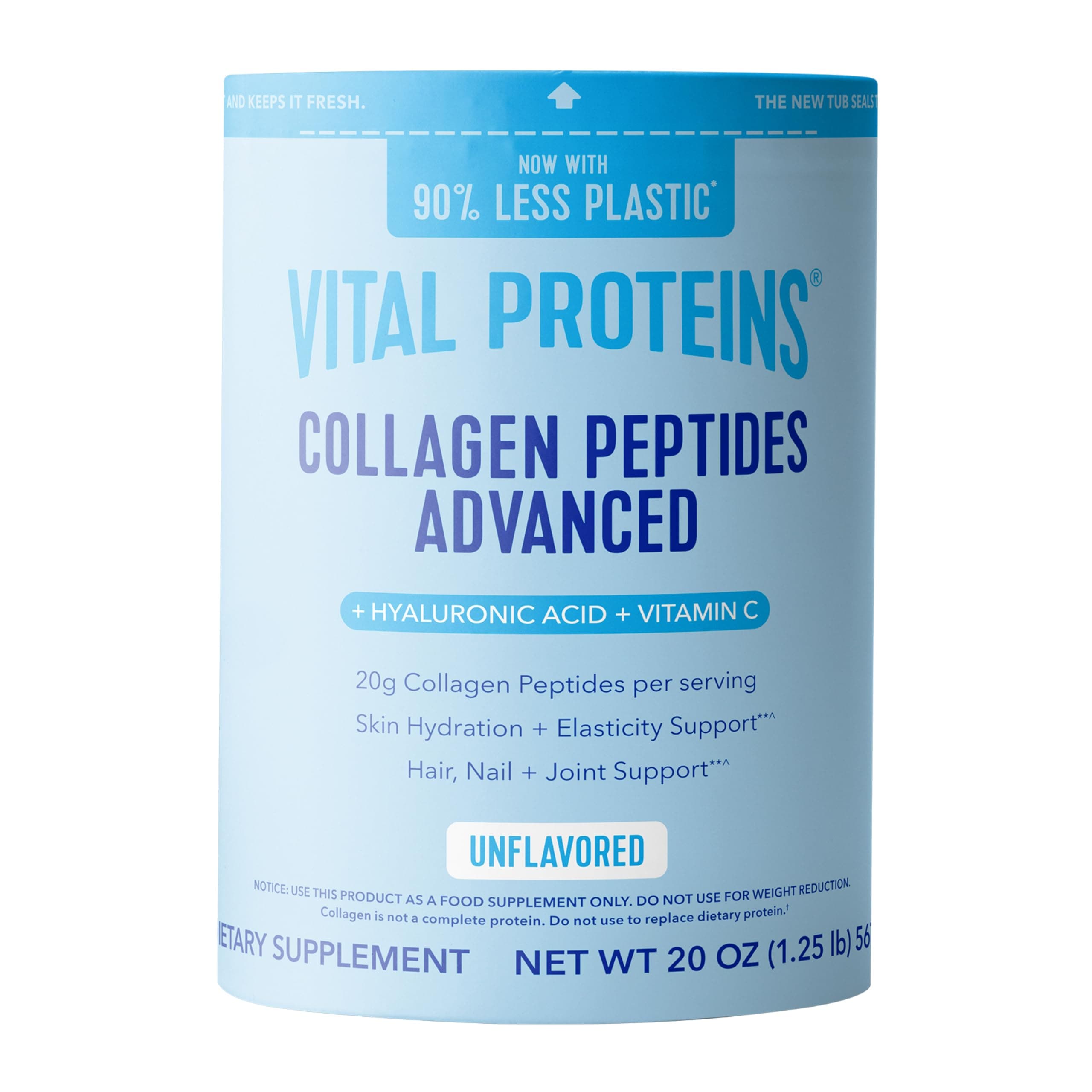 Vital Proteins Unflavored Collagen Peptides, 20 OZ Unflavored 27 Servings (Pack of 1)