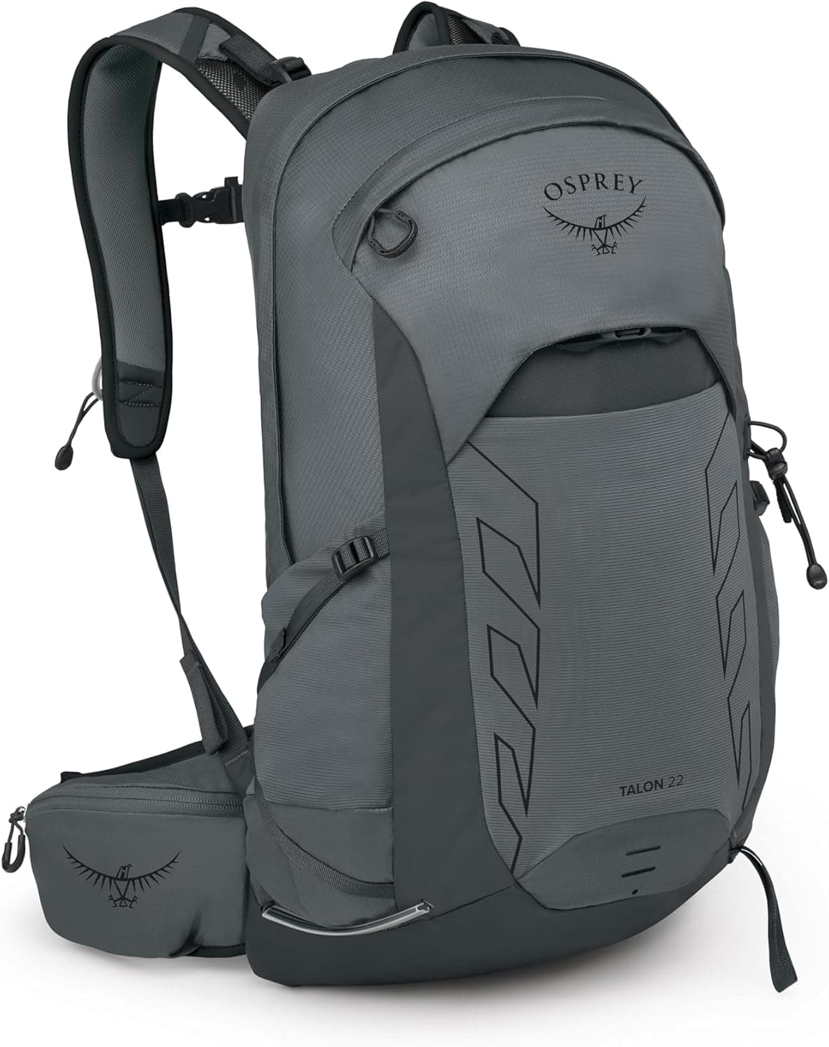Osprey Talon 22L Men's Lightweight Hiking Backpack - Small Daypack for Travel & Camping, Phantom Grey/Dark Charcoal 22L Phantom Grey/Dark Charcoal