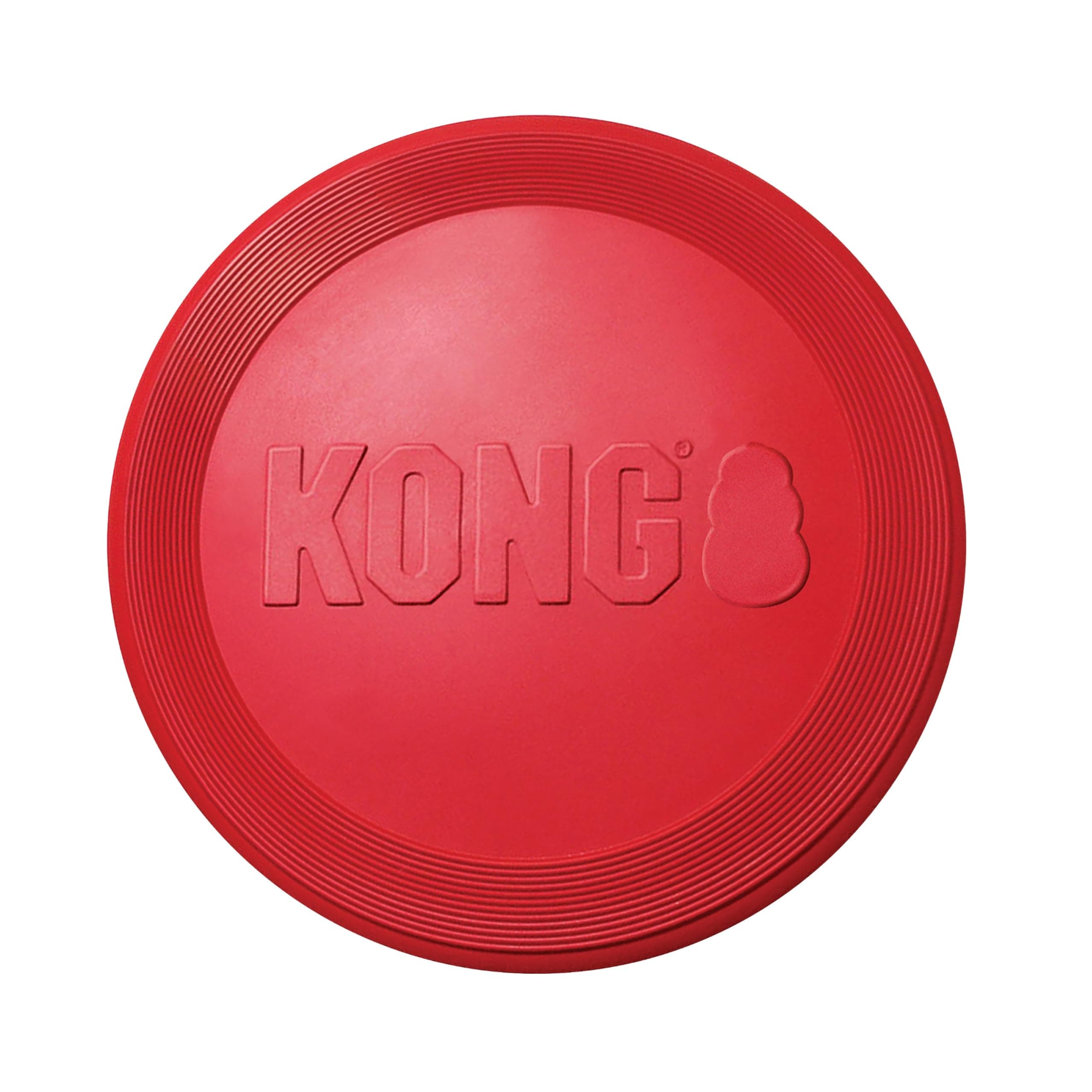 KONG Flyer - Durable Dog Toy for Outdoor Playtime - Natural Rubber Flying Disc, Dog Toy for Fetch - Safer Disc for Healthy Activity - for Medium/Large Dogs Large (Pack of 1)
