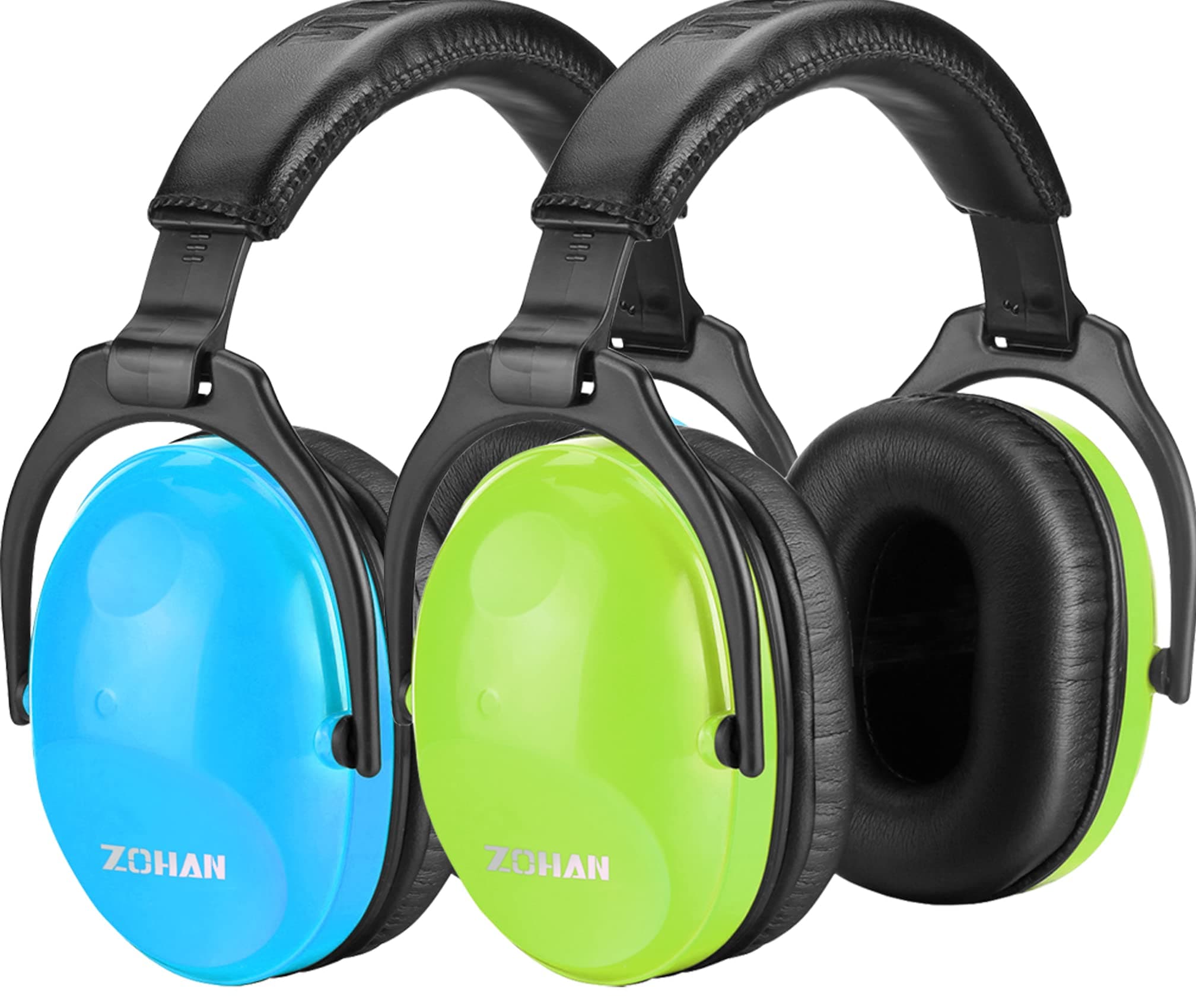 ZOHAN Kids Ear Protection 2 Pack,Kids Noise Canceling Headphone for Concerts, Monster Truck, Fireworks Blue+green