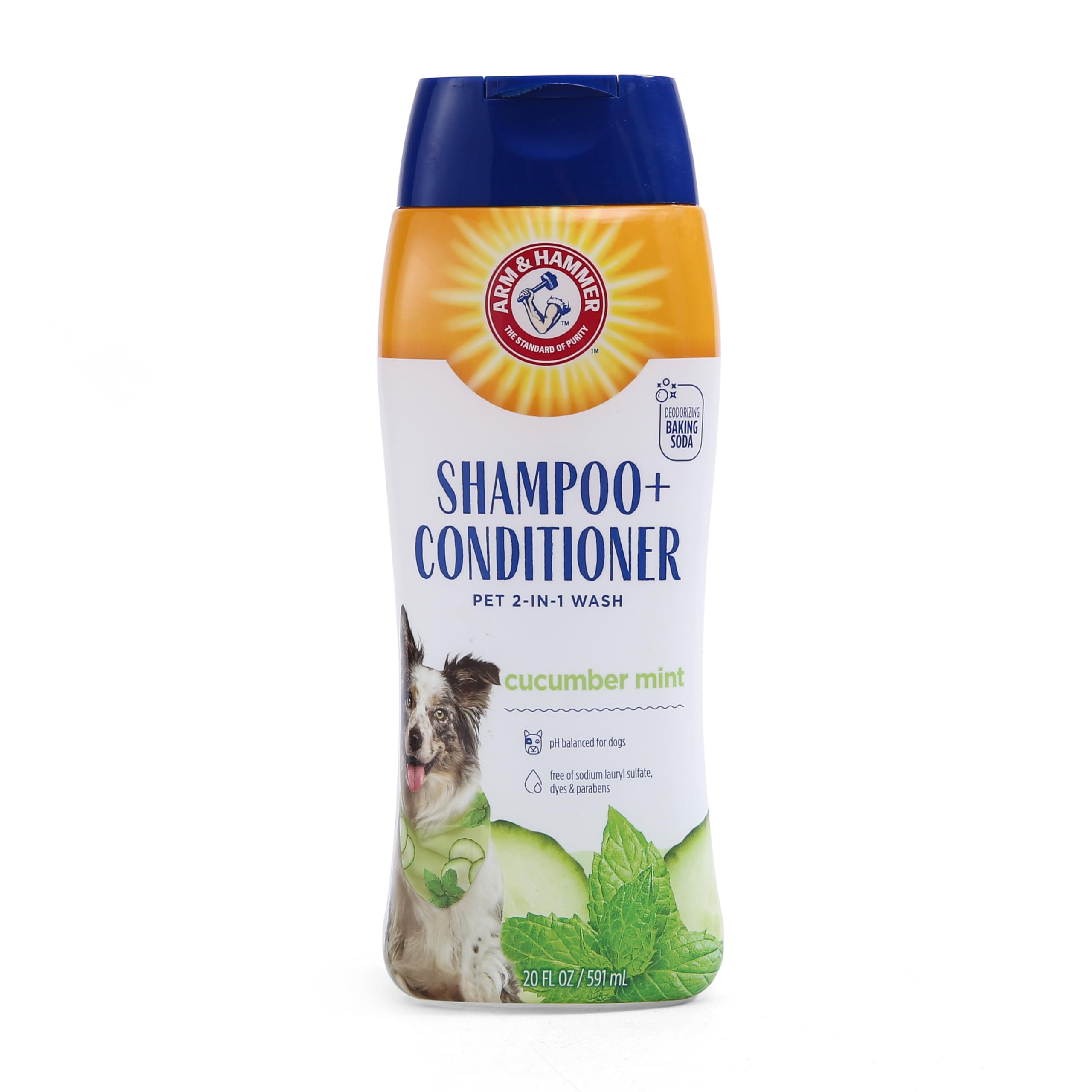 Arm & Hammer for Pets 2-In-1 Shampoo & Conditioner for Dogs | Dog Shampoo & Conditioner in One | Cucumber Mint, 20 Ounce Bottle Dog Shampoo and Conditioner for All Dogs 20 Fl Oz (Pack of 1)