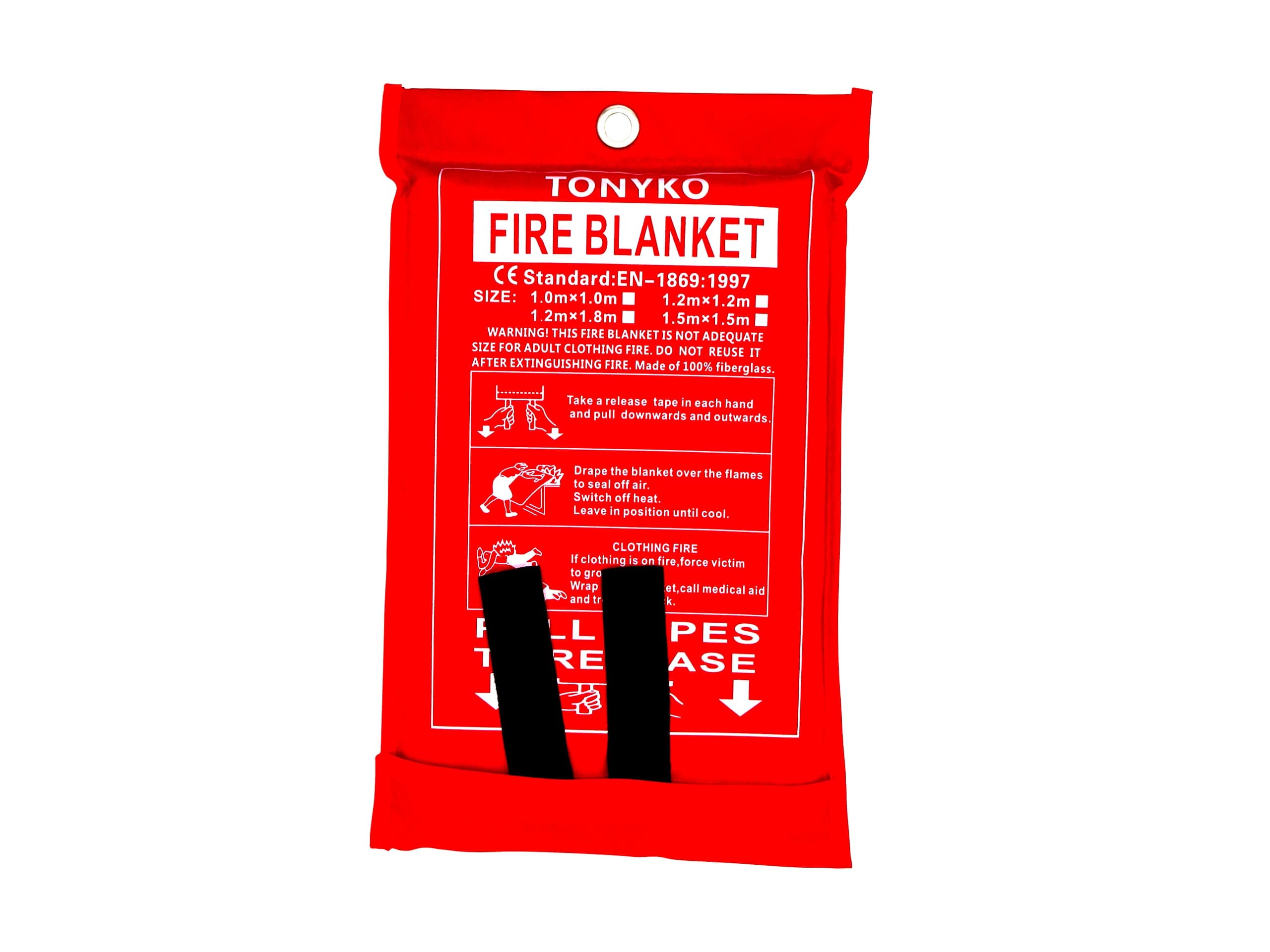 TONYKO Fiberglass Fire Blanket for Emergency Surival, Flame Retardant Protection and Heat Insulation with Various Sizes L (47.2×70.9 inches)