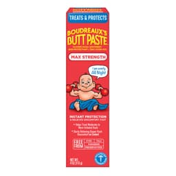 Boudreaux's Butt Paste Maximum Strength Diaper Rash Cream, Ointment for Baby, 4 oz Tube 4 Ounce