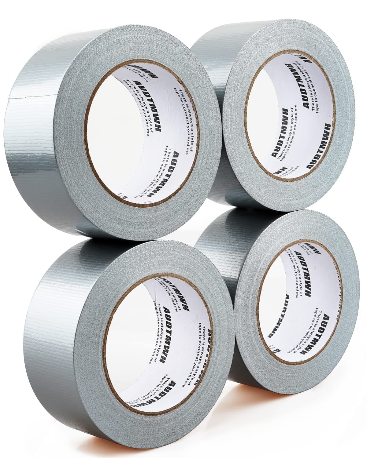 Duct Tape Heavy Duty - 1.88 in x 90 ft, Silver, Waterproof, Temperature Resistant, Extreme Durability, Super Fix, No Residue, Industrial, Professional Use, for Duct Tape Crafts, 4 Rolls 4 Rolls, 120 yds