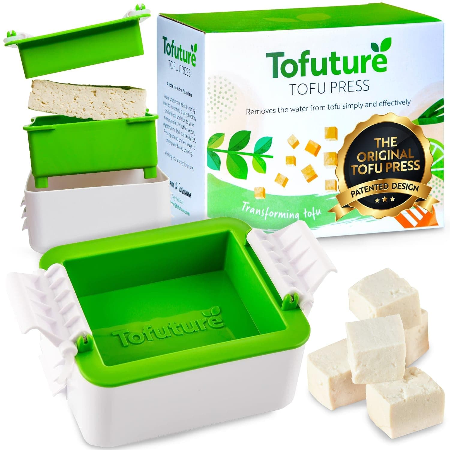 Tofu Press by Tofuture - The Original and Best Tofu Press. Easily And Quickly Remove Water from Tofu to Improve the Flavor and give Perfect Texture Everytime