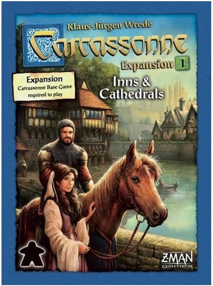 Z-Man Games Carcassonne Inns & Cathedrals EXPANSION 1 | Board Game for Adults and Family | Strategy,Medieval Adventure Board Game | 2-6 Players | Made by Z-Man Games