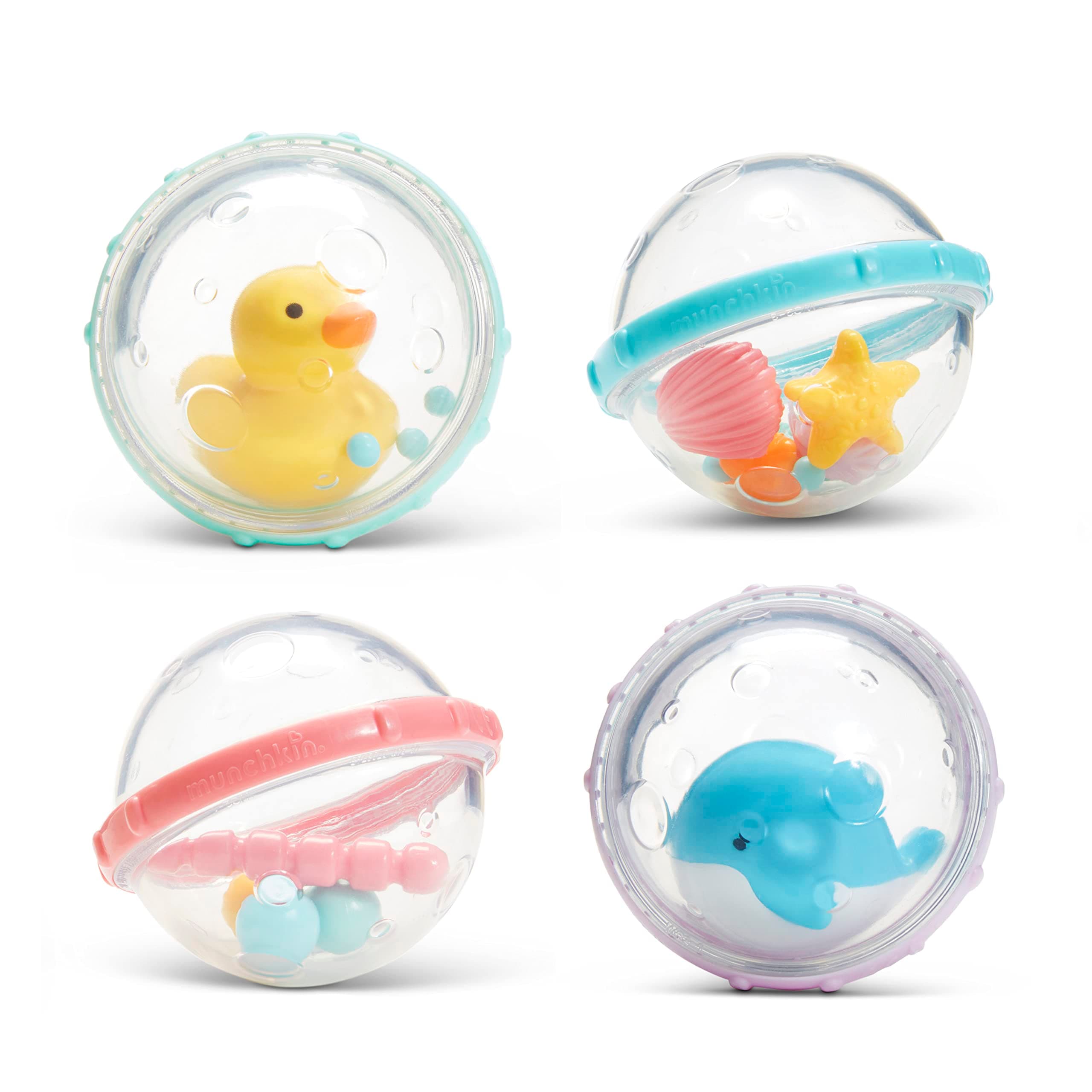 Munchkin® Float & Play Bubbles™ Baby and Toddler Bath Toy, 4 Count 4 Count (Pack of 1) Float & Play