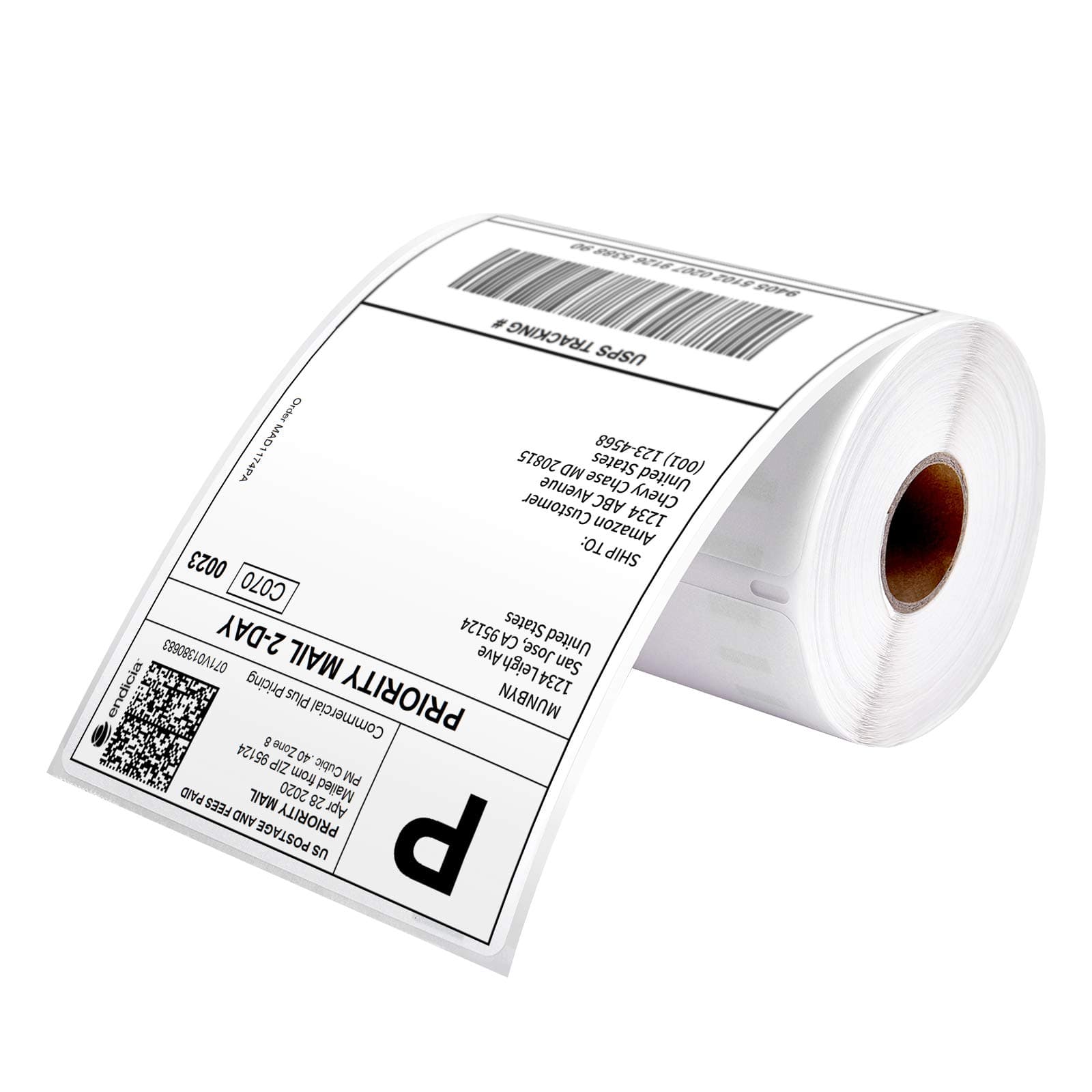 MUNBYN 4"x6" Direct Thermal Printer Label, Shipping Labels Compatible with Rollo, Jadens, Nelko, DYMO 4XL 1744907,1755120, 220 Sheets/Roll 220 Labels