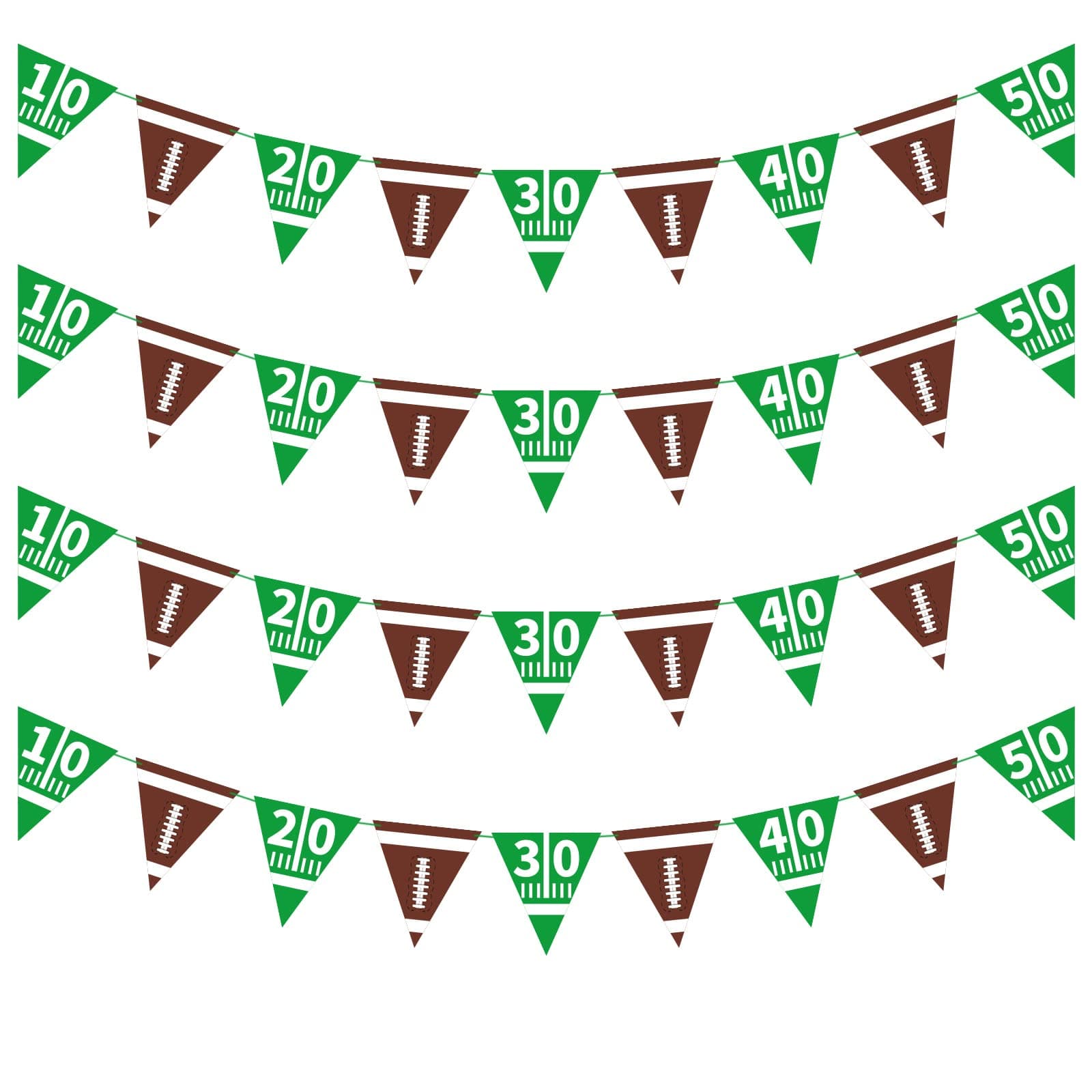 Football Decorations Bunting American Football Theme Triangle Flags Banner for Birthday Party Decorations