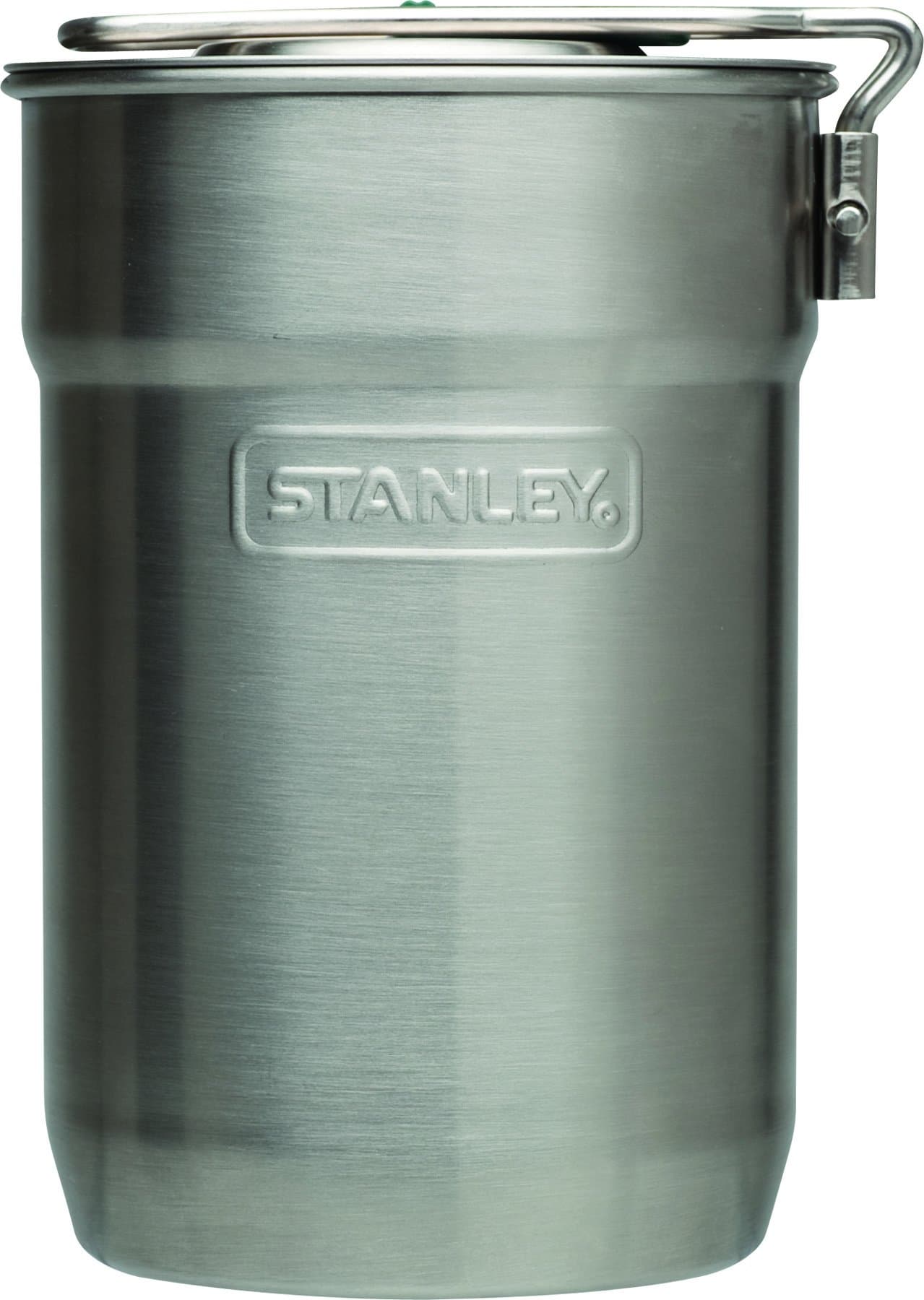 Stanley Adventure Nesting Two Cup Stainless Steel Cookset | 32 oz Pot and Lid with Fold & Lock Handle | Camping Essentials for Your Camp Kitchen | BPA-Free | Stainless Steel 3 Piece Two Cup Cook Set