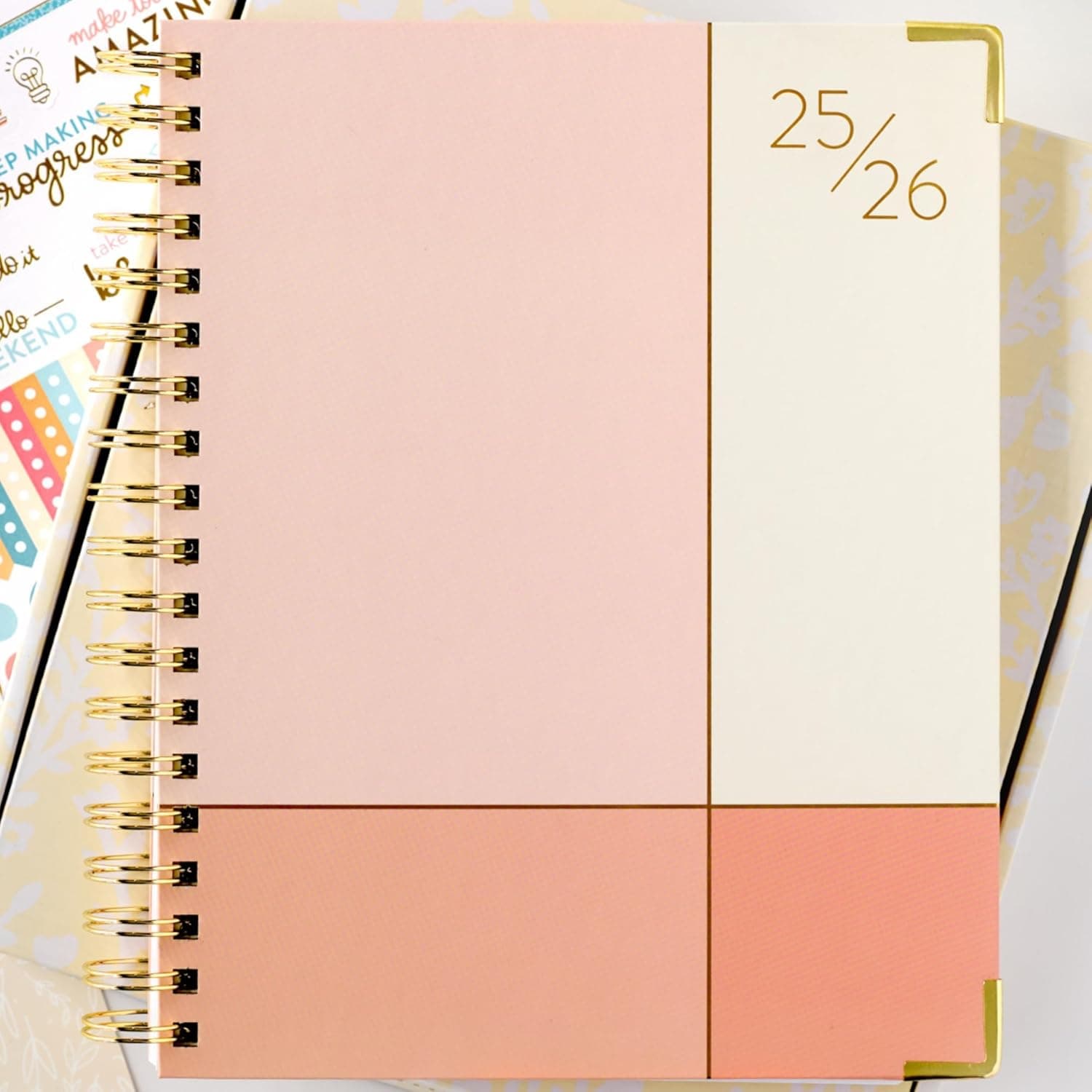 PPP Work Planner 2025-2026 | 12-Month Weekly Calendar (Start Monday) | Monthly Review Pages | Budgeting & Goal Tracker Pages | Monthly Calendar Layout | Customizable Checklists for Daily Goals Work Planner - Pink