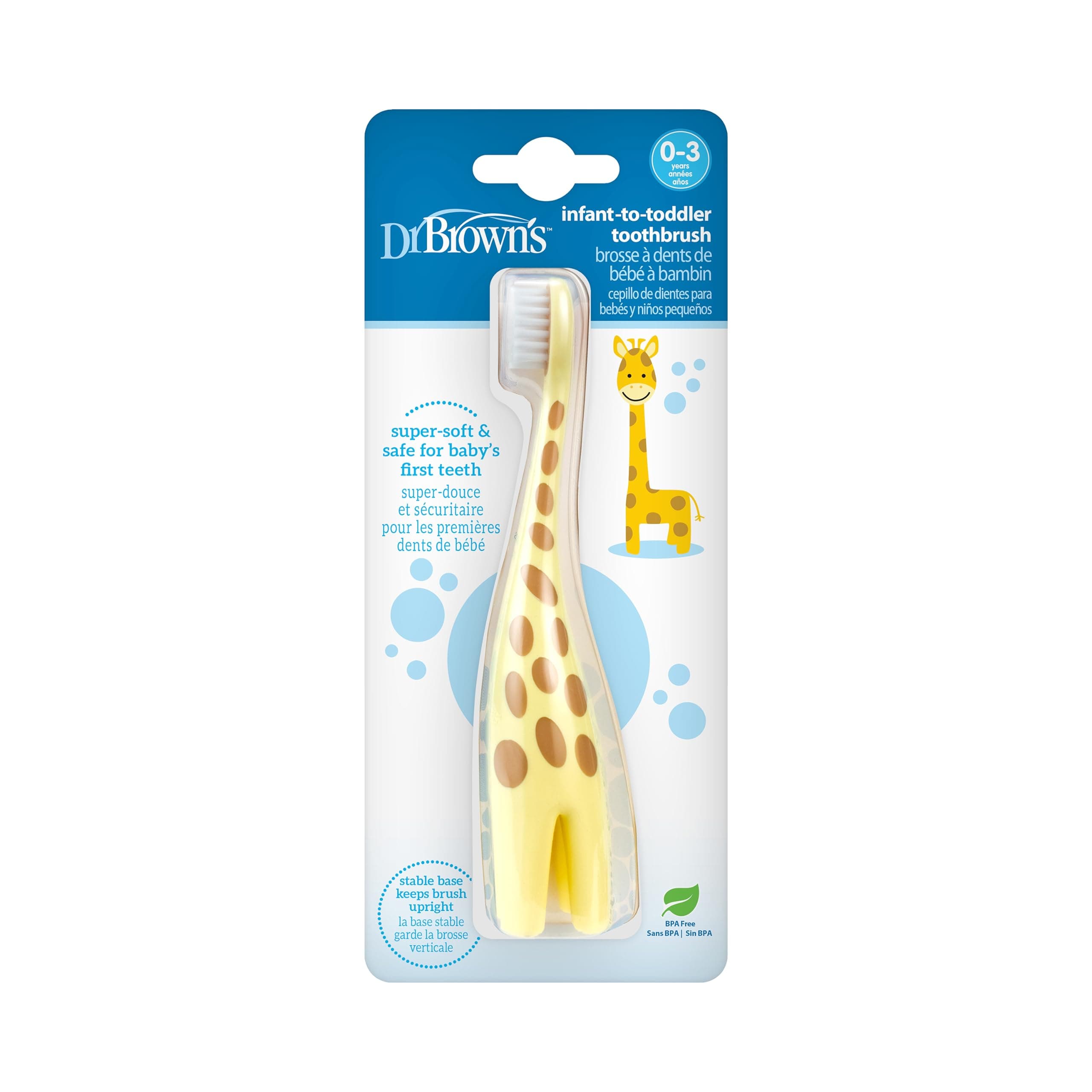 Dr. Brown's Infant-to-Toddler Toothbrush, Giraffe 1 Pack, Giraffe