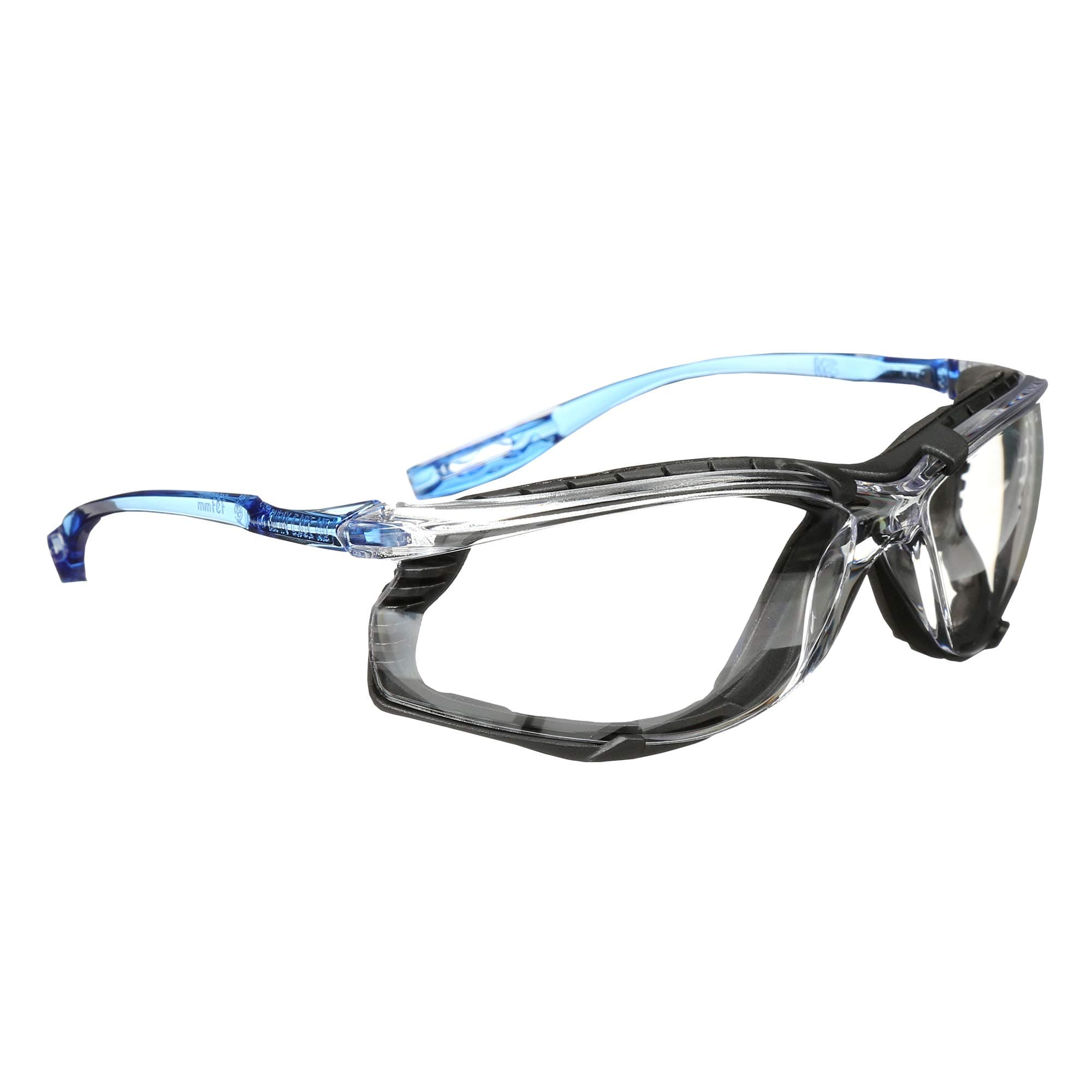 3M Safety Glasses, Virtua CCS, ANSI Z87, Anti-Fog, Clear Lens, Blue Frame, Corded Ear Plug Control System, Removable Foam Gasket Clear Lens, Blue Frame With Foam Gasket 1 Pack Anti-fog, Anti-scratch Safety Glasses