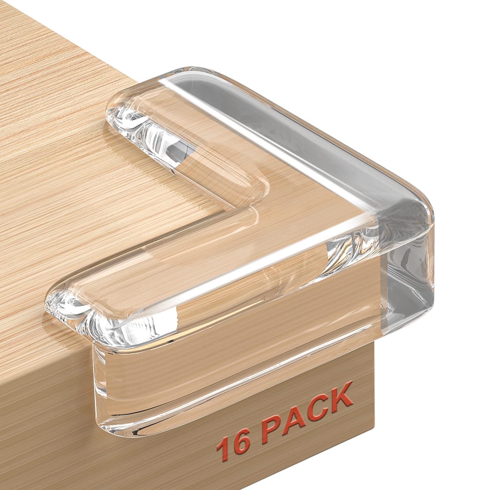 HOMREALM Baby Proofing 16 Pack Corner Protector Baby Corner Guards Furniture Corner & Edge Safety Bumpers Clear Baby Proofing Bumper Cushion for Table Furniture Sharp Corners 16 pcs L-shaped corners