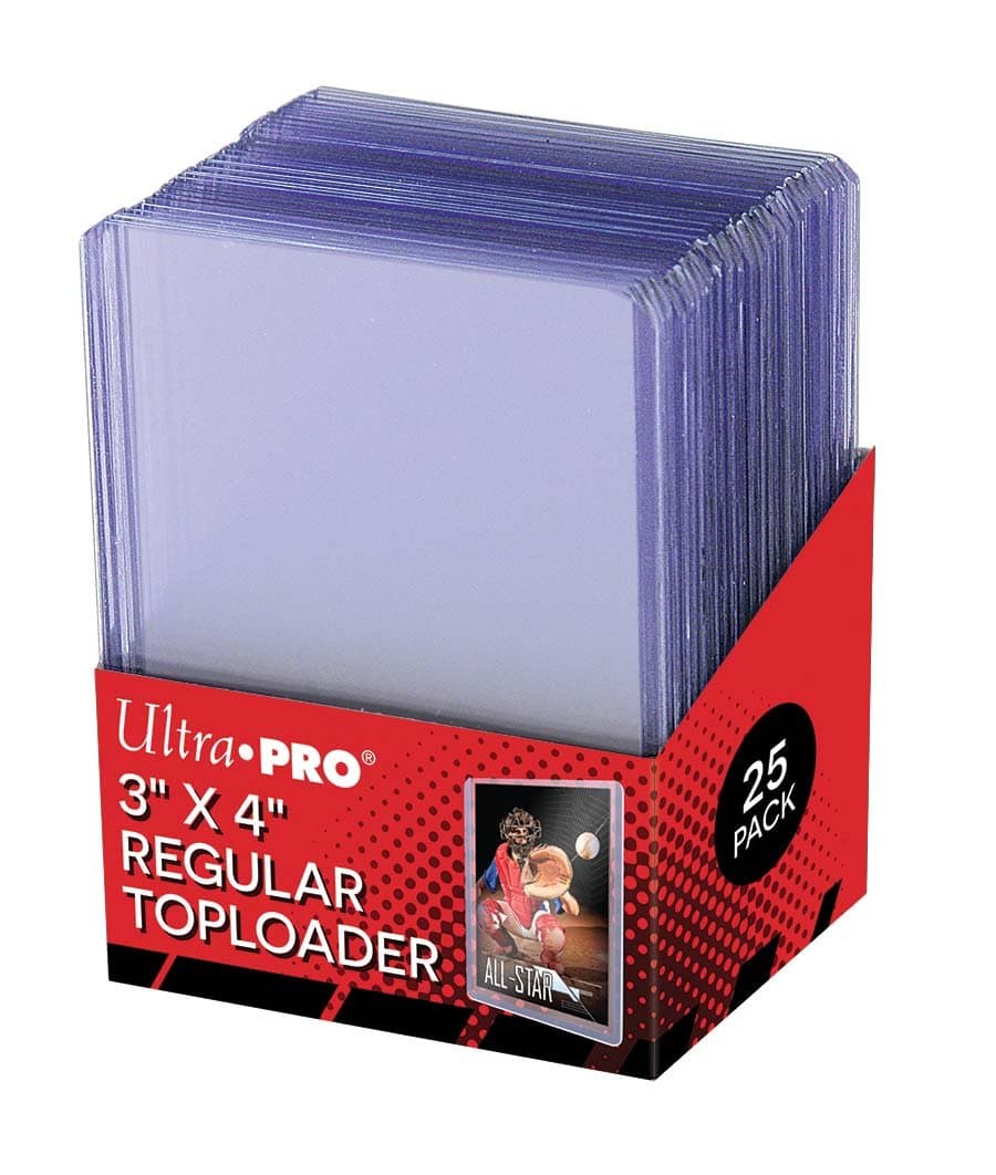25 - Ultra Pro 3 X 4 Top Loader Card Holder for Baseball, Football, Basketball, Hockey, Golf, Single Sports Cards Top Loads