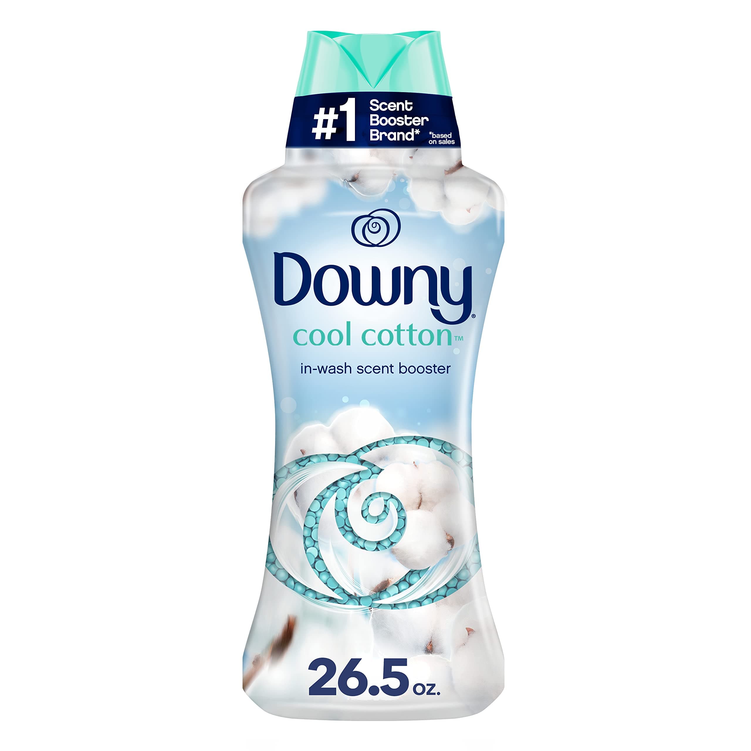 Downy Laundry Scent Booster Beads for Washer, Cool Cotton Scent, 26.5 oz (Packaging May Vary) Cool Cotton 26.5 Ounce (Pack of 1)