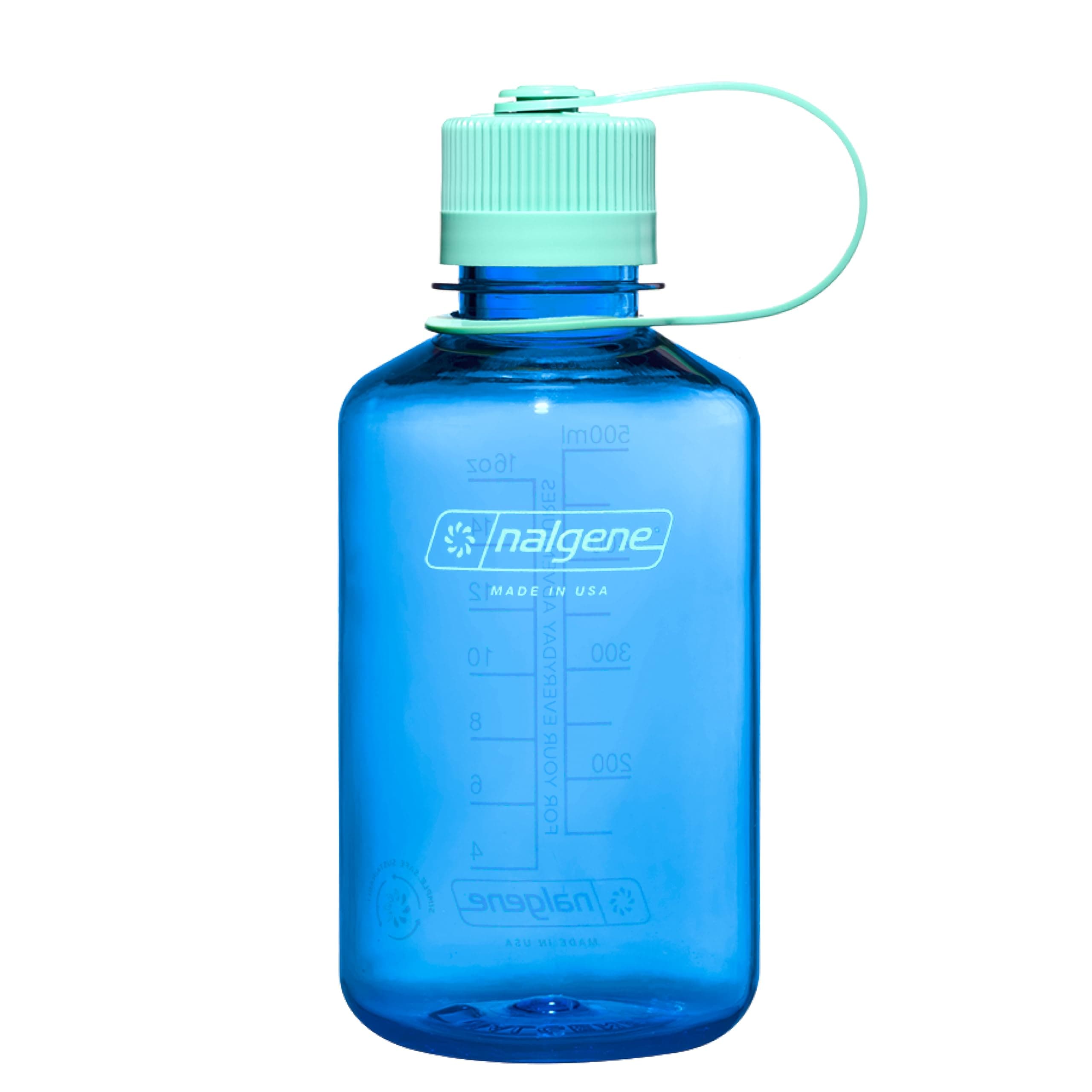 Nalgene Sustain Tritan BPA-Free Water Bottle Made with Material Derived from 50% Plastic Waste, 16 OZ, Narrow Mouth Cornflower Blue 16 Ounces