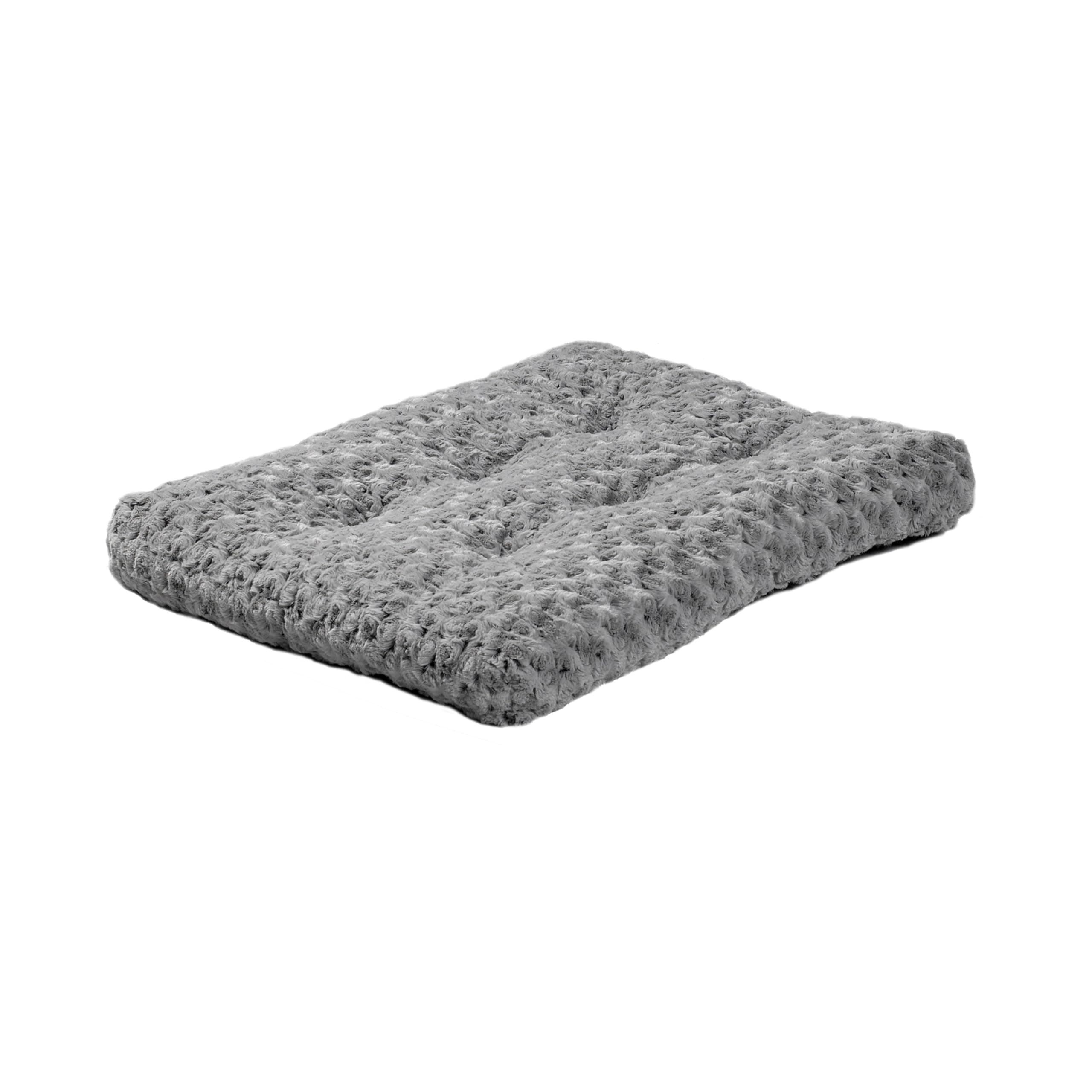 MidWest Homes for Pets Small QuietTime Deluxe Gray Ombré Swirl Plush Pet Bed, Machine Washable, Non-Skid Bottom, Soft Crate Mat for 24-inch Crates Gray 24 inch