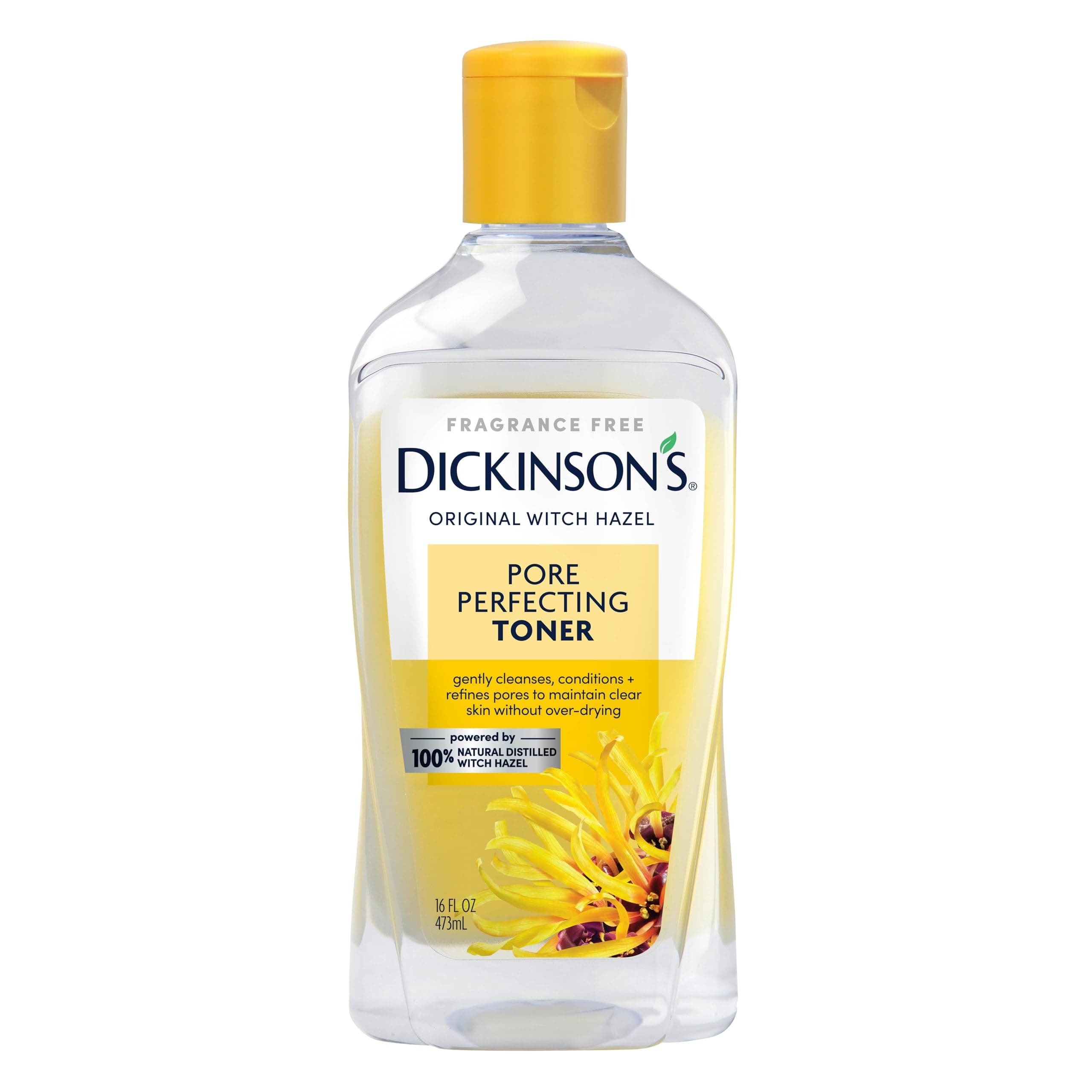 Dickinson's Original Witch Hazel Pore Perfecting Toner | 100% Natural Distilled Witch Hazel | America's #1 Toner | Refines Pores | Removes Impurities & Oil | 16 Fl Oz 16 Fl Oz (Pack of 1)