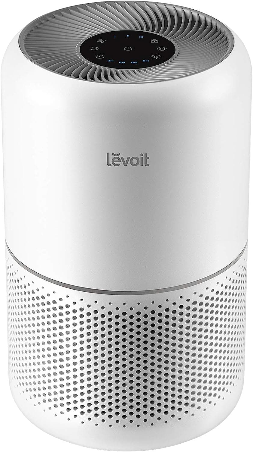 LEVOIT Air Purifier for Home Allergies Pet Hair in Bedroom, Covers Up to 1073 ft² by 56W High Torque Motor, AHAM VERIFIDE, 3-in-1 Filter with HEPA Sleep Mode, Remove Dust Smoke Odor, Core300-P, White White Core 300-P 1Pack