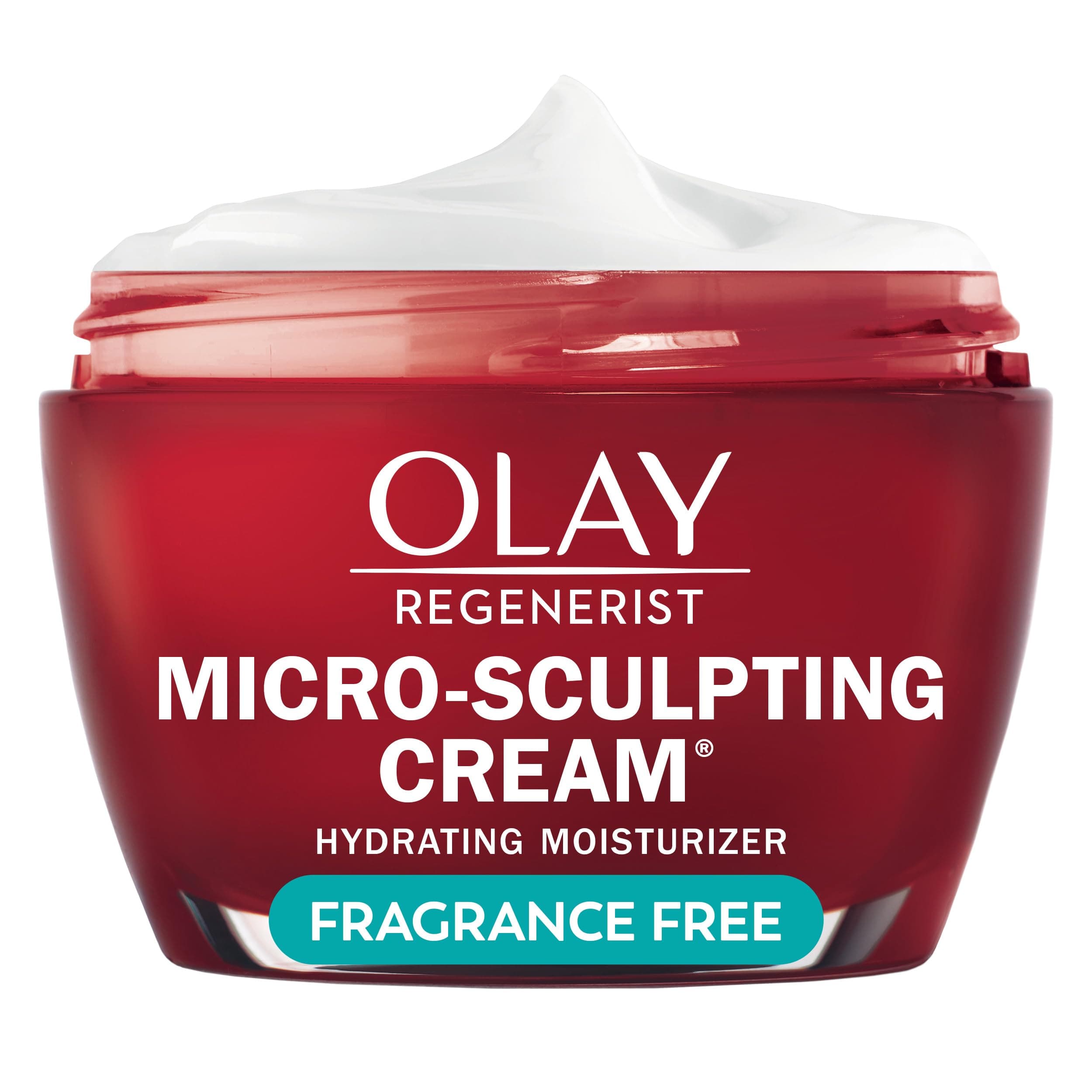 Olay Face Moisturizer, Regenerist Micro-Sculpting Cream for Women, Fragrance-Free - Hydrating, Anti-Aging, Anti-Wrinkle, Firming Skin Care - Hyaluronic Acid, Niacinamide, Amino Peptides, 1.7 Oz Fragrance-Free 1.7 Ounce (Pack of 1)
