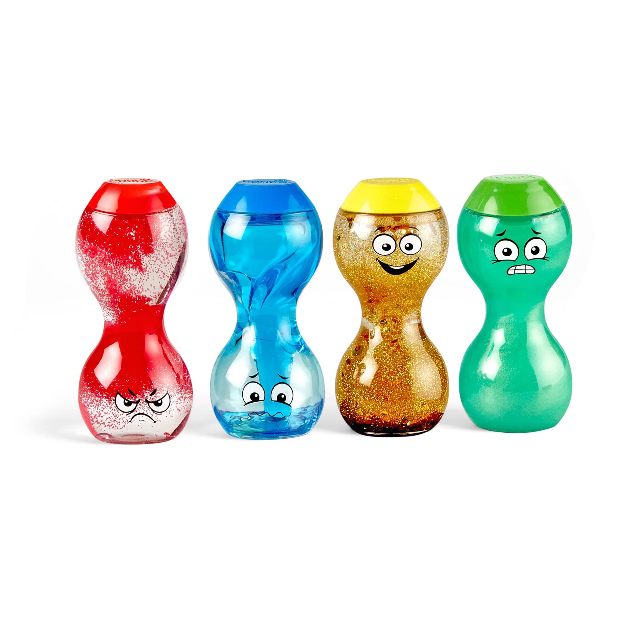 hand2mind Express Your Feelings Sensory Bottles- Primary Emotions, Toddler Sensory Toys, Quiet Fidget Toys, Play Therapy Toys, Calm Down Corner Supplies, Calming Corner, Social Emotional Learning Calming Toys