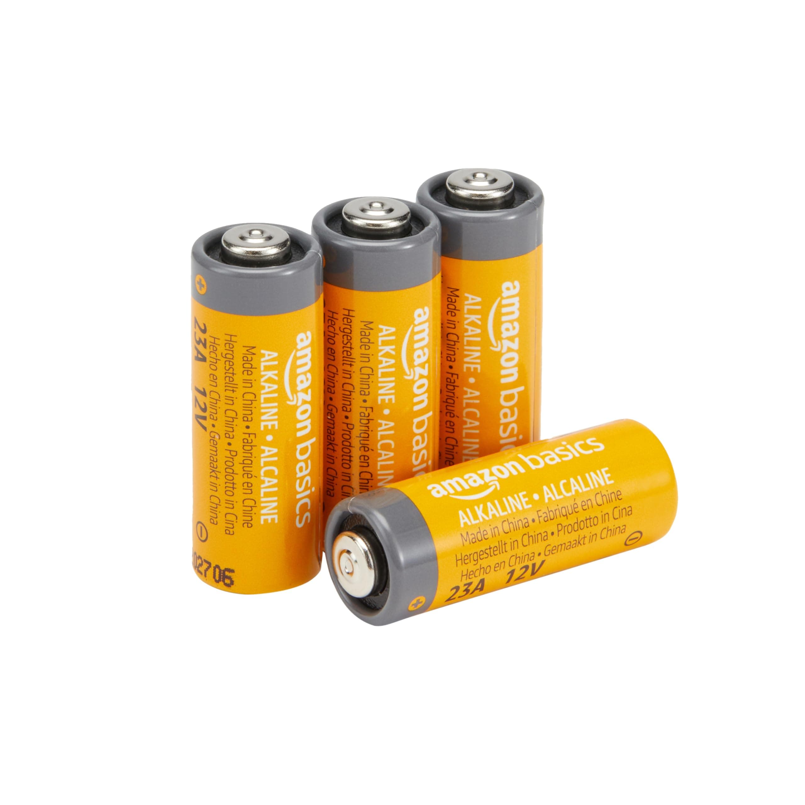 Amazon Basics 4-Pack 23A Alkaline Battery, 12 Volt, Long-Lasting Power Pack of 4