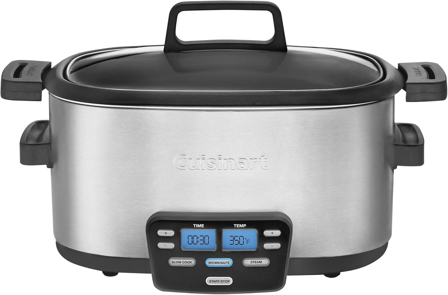 Cuisinart 3-In-1 Cook Central 6-Quart Multi-Cooker: Slow Cooker, Brown/Saute, Steamer, MSC-600 NAS, Silver 6 Quarts Cooker