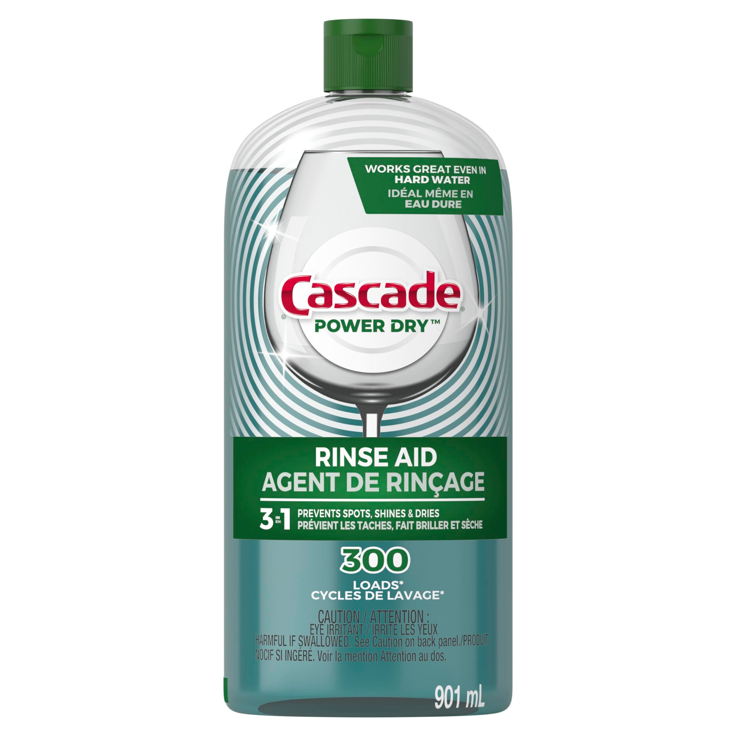Cascade Platinum Power Dry Dishwasher Rinse Aid, 30.5 fl oz Fresh scent 30.63 Fl Oz (Pack of 1)
