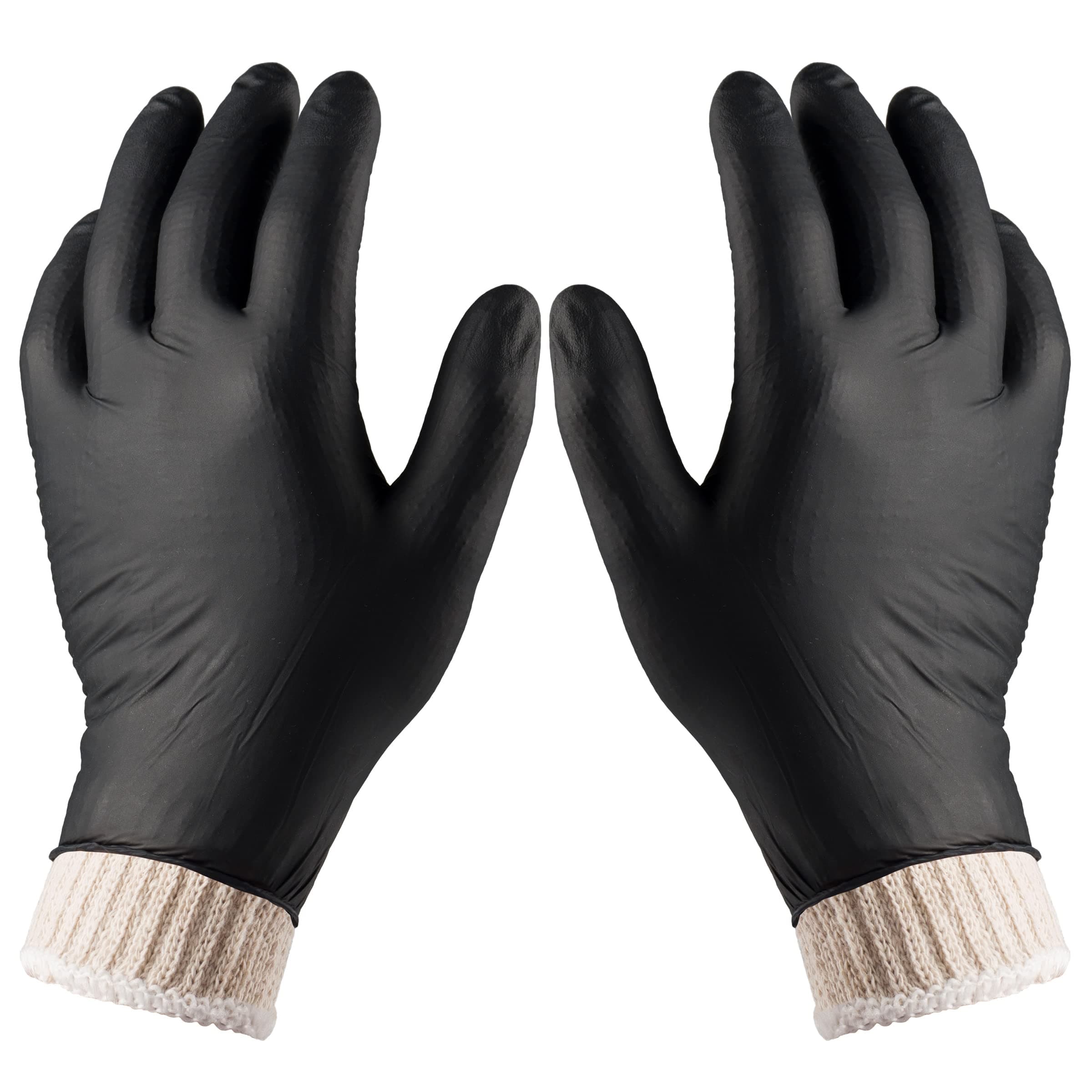 BBQ Gloves 4 Cotton Glove Liners and 100 Disposable Gloves Washable Cotton Liners Powder Latex Free Nitrile Gloves 100 Large